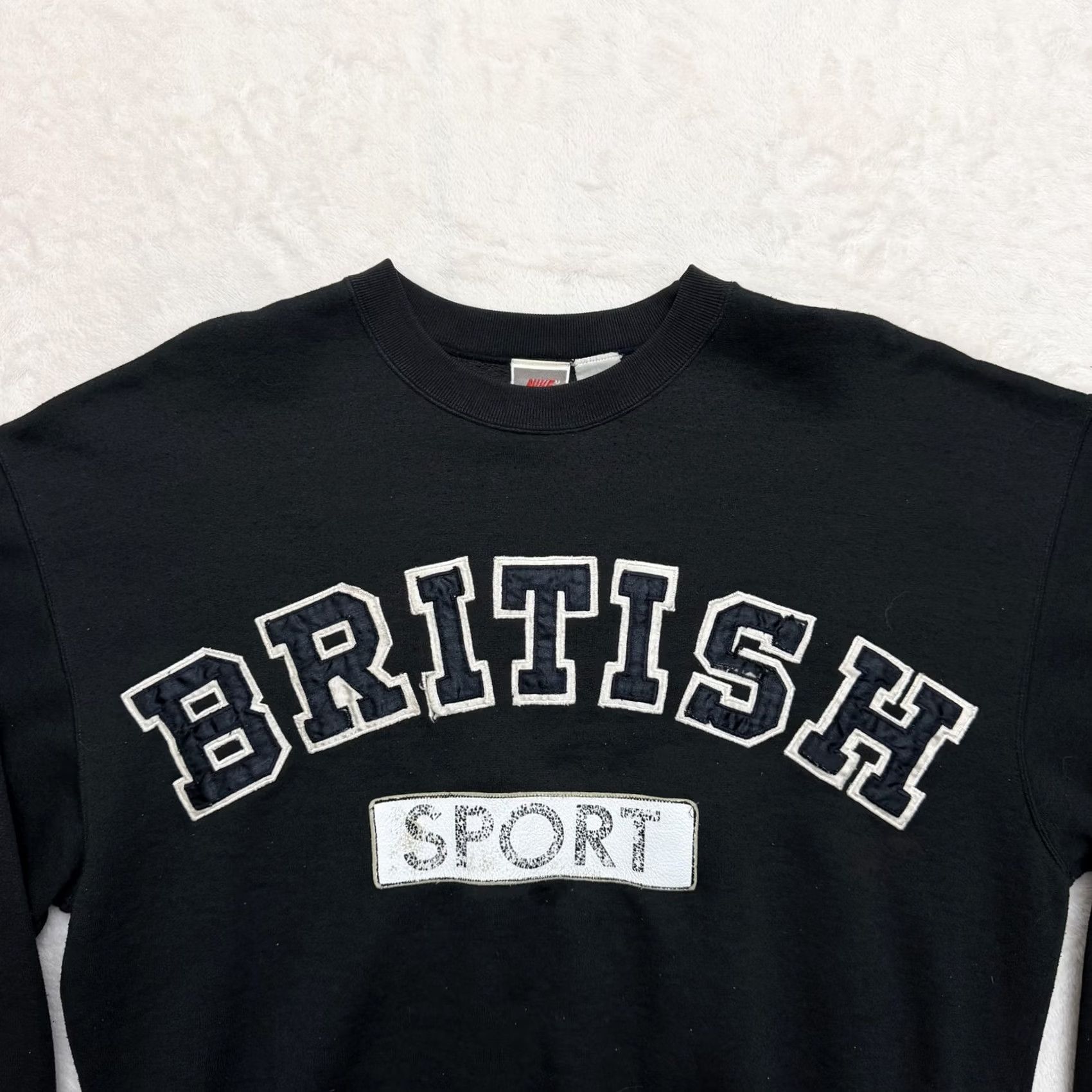 Nike VINTAGE Nike British Sport Sweatshirt Mens M Black Graphic Print Pullover Crewneck Logo Size US M / EU 48-50 / 2 - 2 Thumbnail