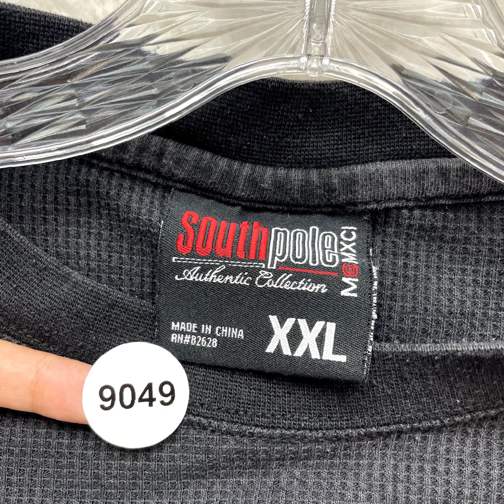 Southpole VINTAGE Southpole Shirt Sweater 2XL Black Thermal Waffle Grunge Skater Y2K Mens Size US XXL / EU 58 / 5 - 7 Thumbnail
