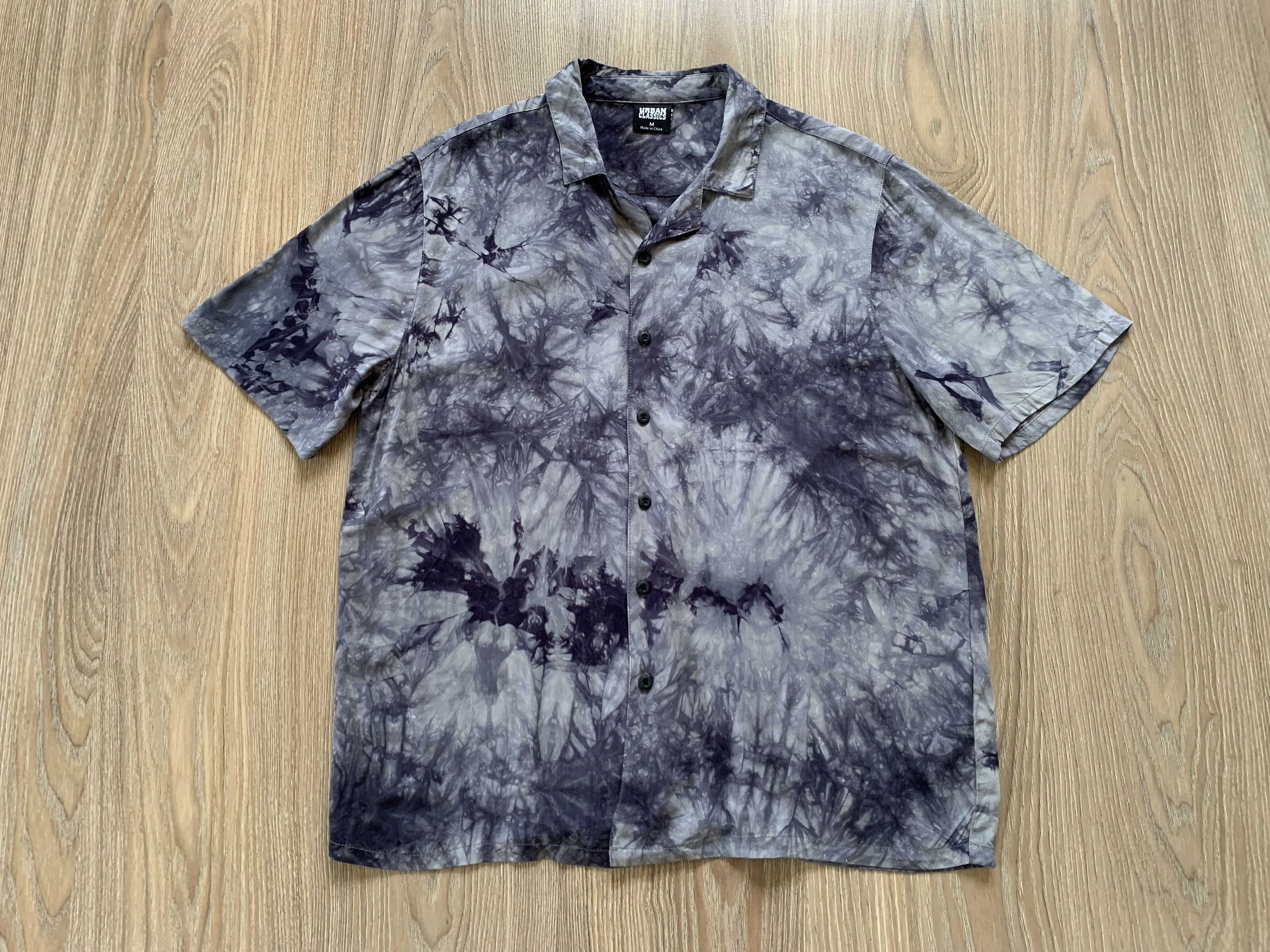 Urban Classics Urban Classics Tie Dye Printed Hawaiian Shirt Size US M / EU 48-50 / 2 - 2 Thumbnail