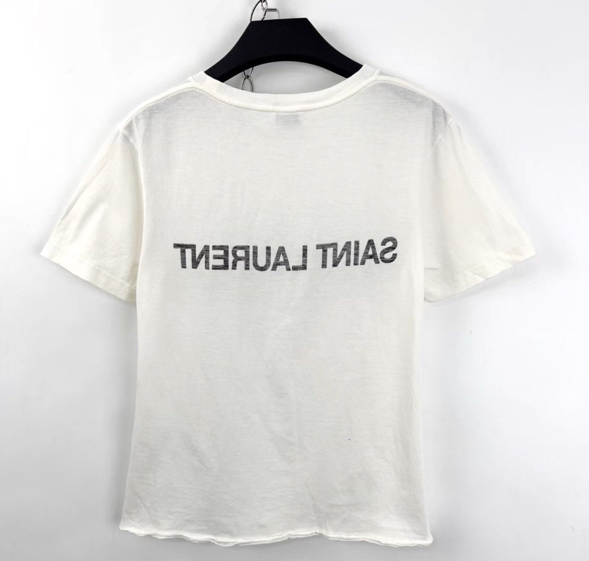 Saint Laurent Paris Saint Laurent SLP Logo Print Short Sleeve K12 Size XS / US 0-2 / IT 36-38 - 2 Thumbnail