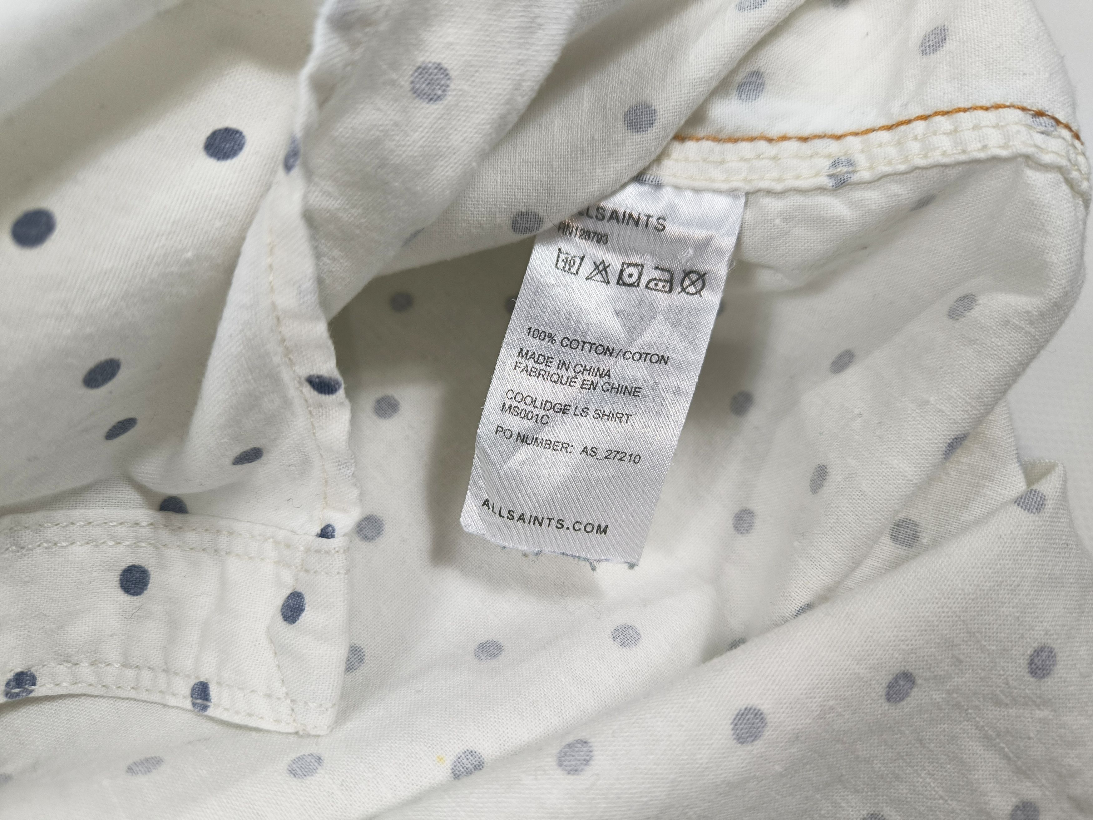 Allsaints AllSaints Coolidge Polka Dot Cotton Shirt Size M Size US M / EU 48-50 / 2 - 8 Thumbnail