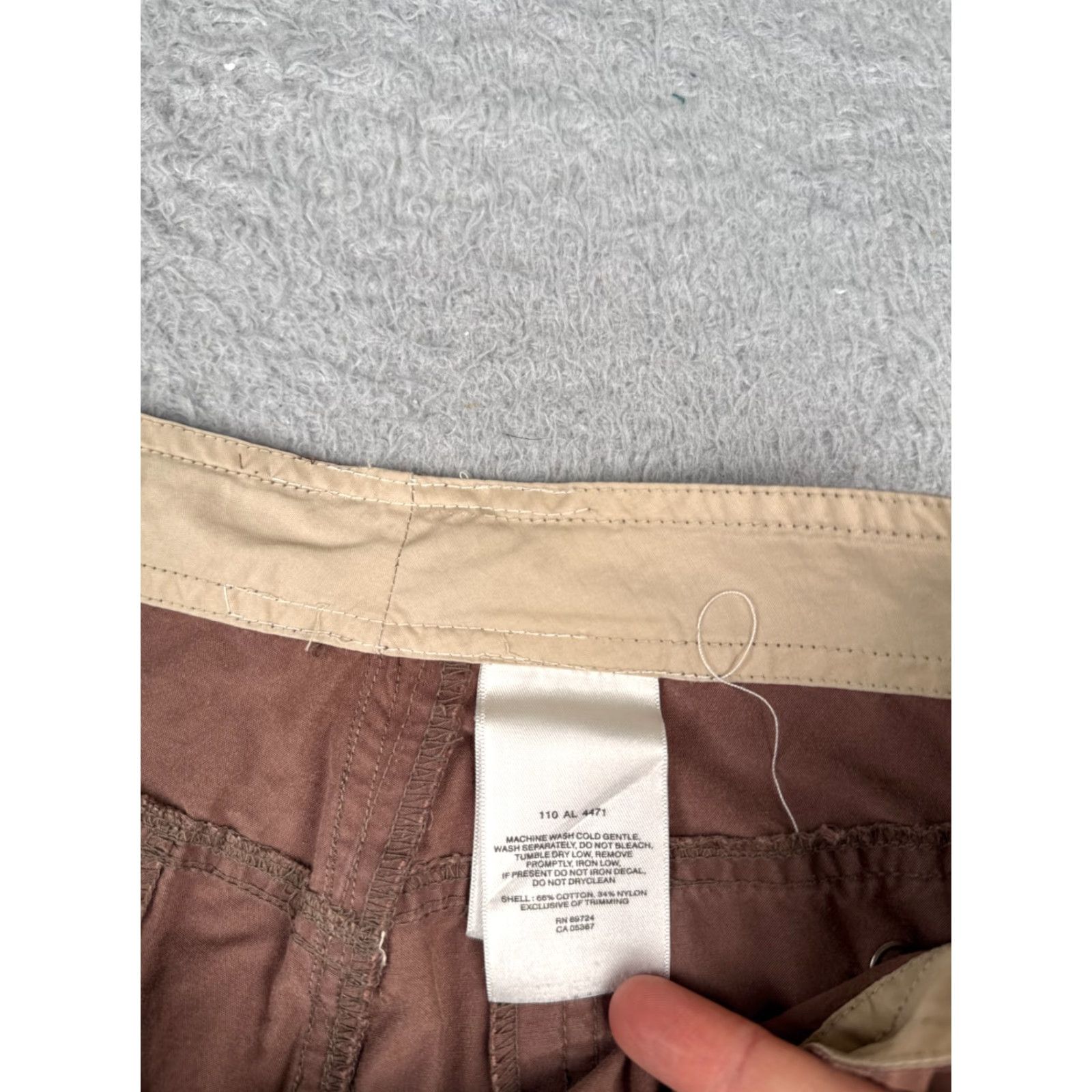 Vintage Columbia Women's Chino Shorts Size 31 Black Cotton Nylon Blend Breathable Hiking Bush Pockets 6in Inseam Size 24" / US 00 / IT 34 - 7 Thumbnail
