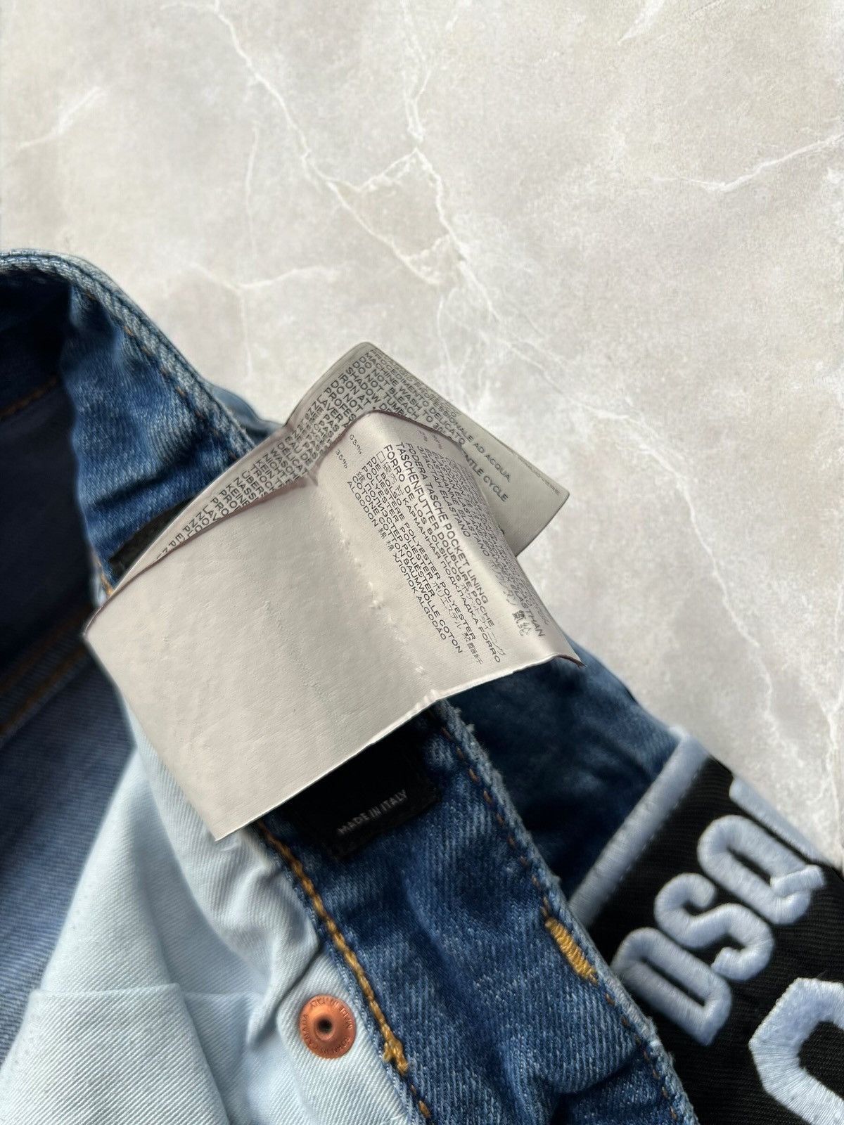 Dsquared2 × Vintage Dsquared2 Tidy Biker Big Logo Embroidered Denim pants jean Size US 34 / EU 50 - 8 Thumbnail