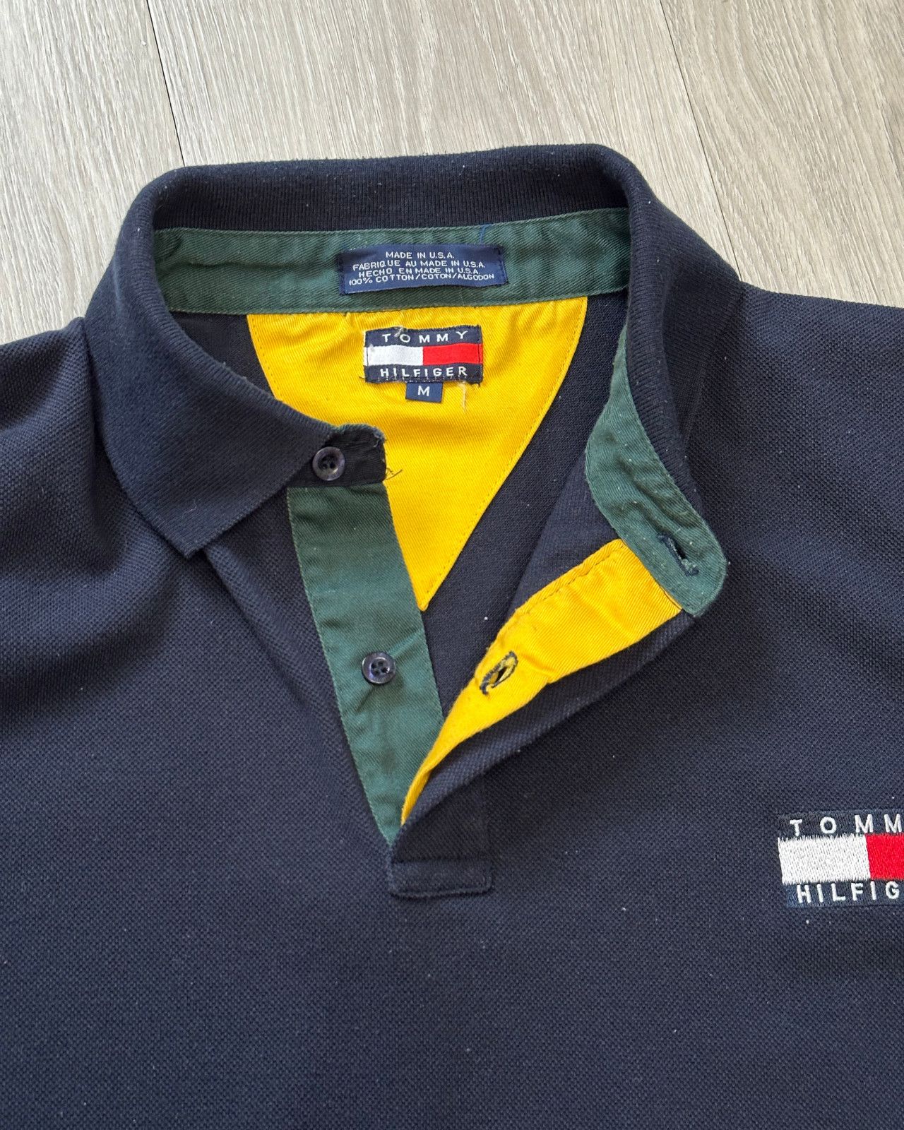 Tommy Hilfiger Vintage Tommy Hilfiger Navy Blue Polo T-Shirt - Size Medium Size US M / EU 48-50 / 2 - 6 Thumbnail