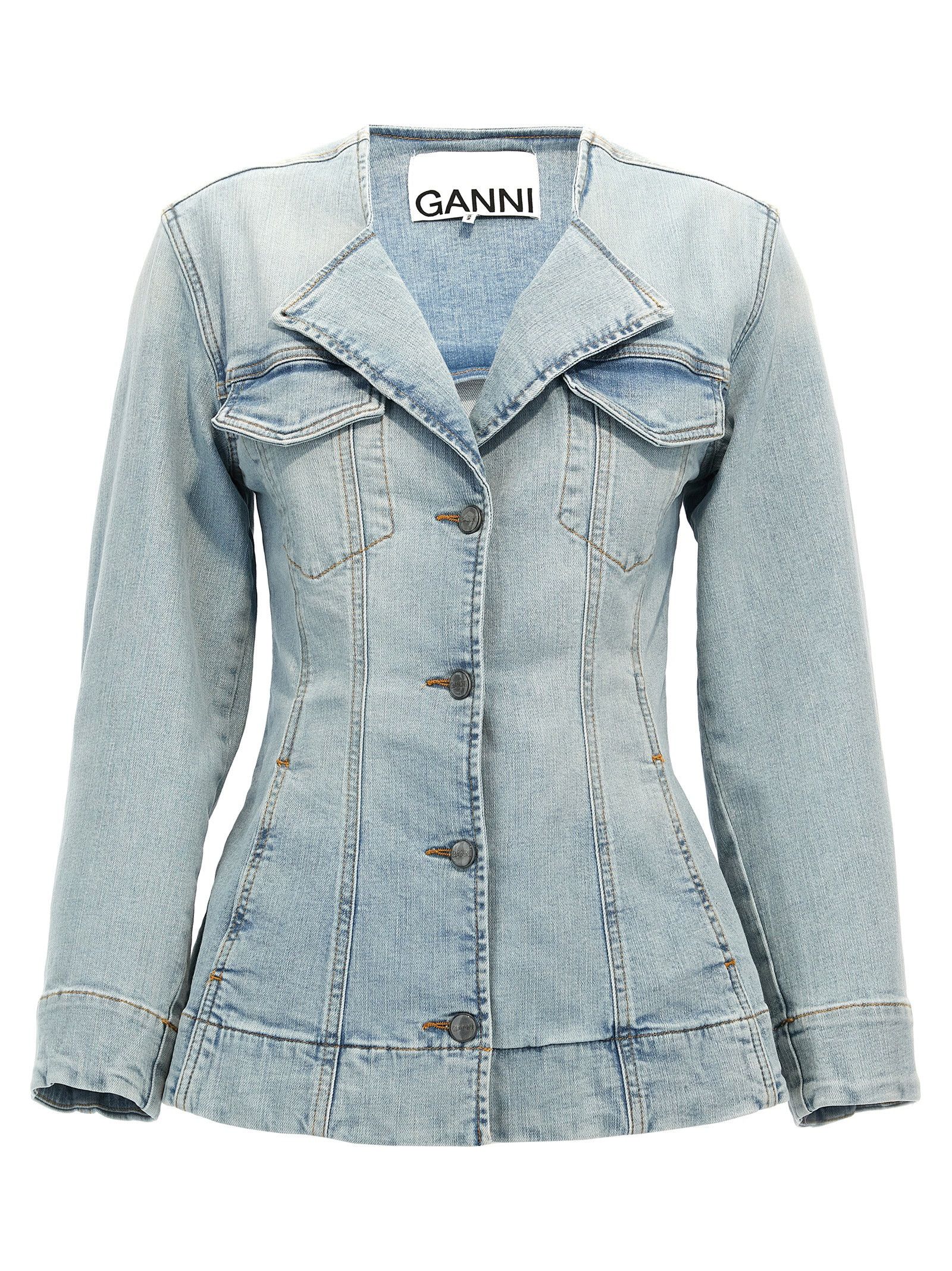 Ganni Denim Blazer Size XS / US 0-2 / IT 36-38 - 1 Thumbnail