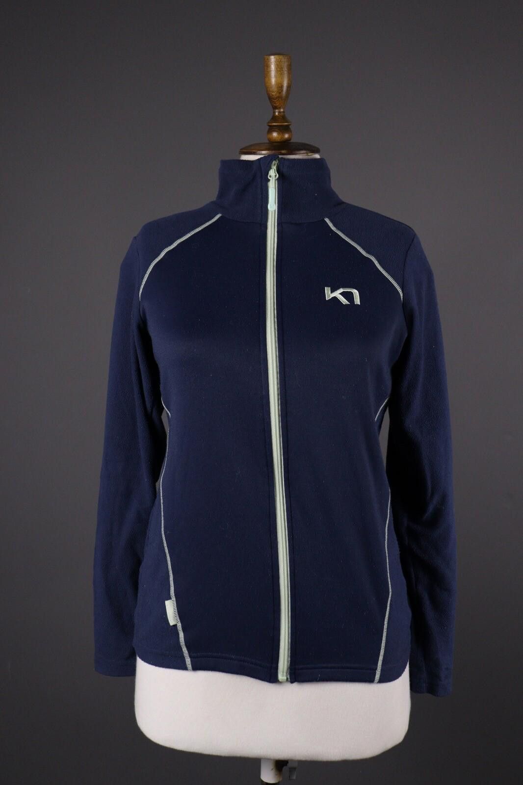 Designer Kari Traa Blue Full Zip Fleece Sweater Size S Size S / US 4 / IT 40 - 1 Thumbnail
