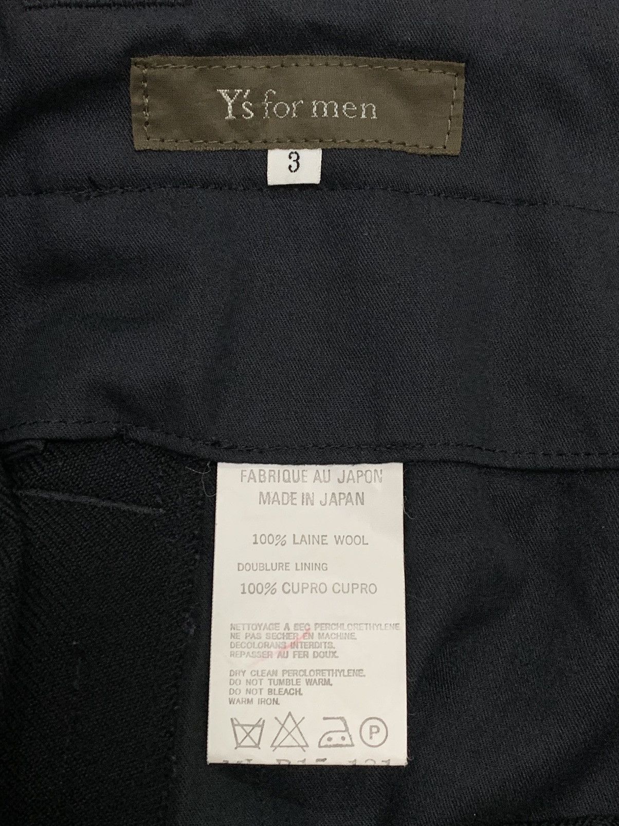 Y's for Men 90’s YOHJI YAMAMOTO - Y’s FOR MEN SOLID WOOL TROUSERS Size US 31 - 2 Thumbnail