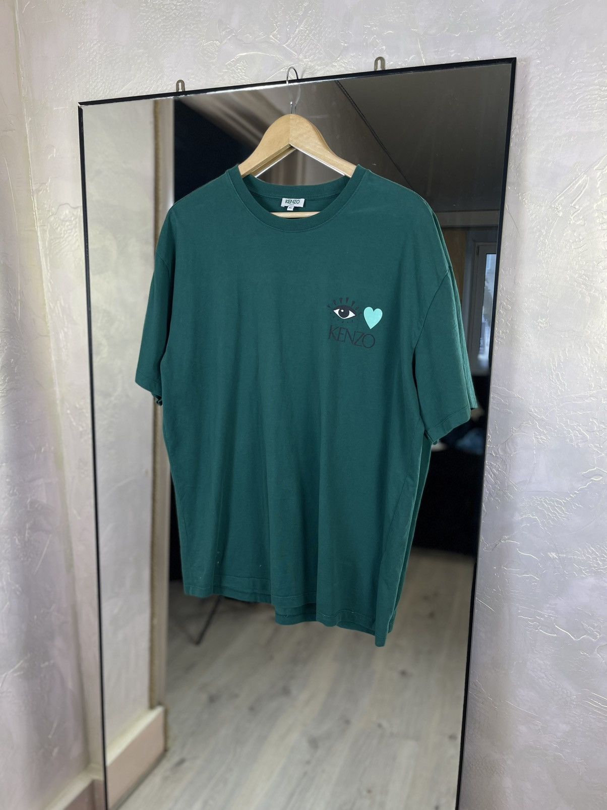Kenzo Kenzo Paris "Eye & Heart" Graphic Cotton Tee in Teal Green Size US XL / EU 56 / 4 - 1 Thumbnail