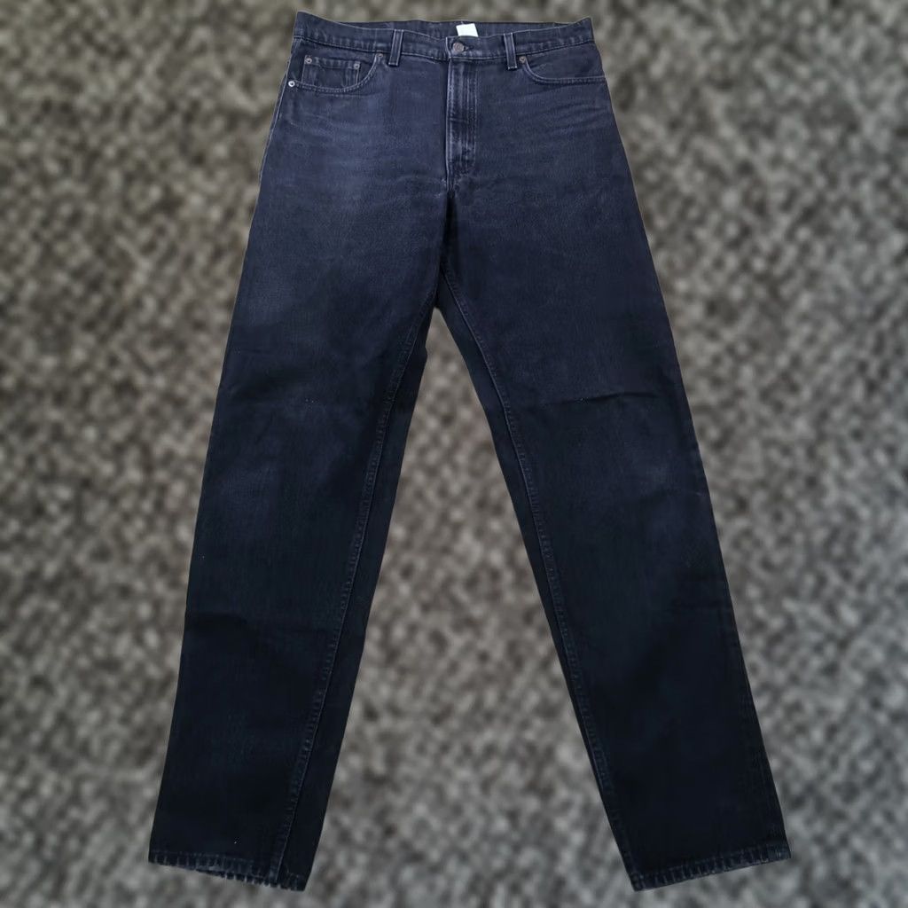 Levi's VINTAGE Levi's 550 Jeans Mens 36x36 Black Denim Relaxed Taper 5-Pocket Made in USA 1990s Size US 36 / EU 52 - 1 Thumbnail
