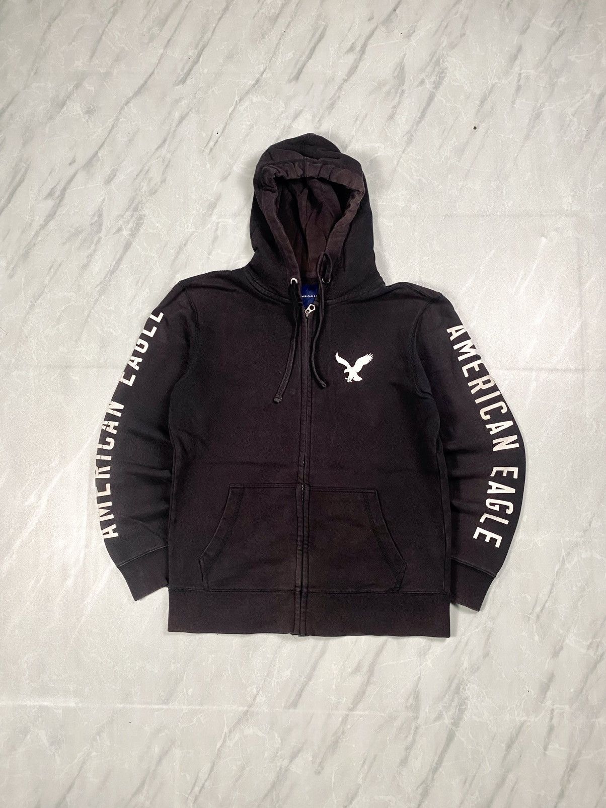 American Eagle Outfitters Vintage 00s American Eagle Sunfaded Zip Up Hoodie Size US M / EU 48-50 / 2 - 1 Thumbnail