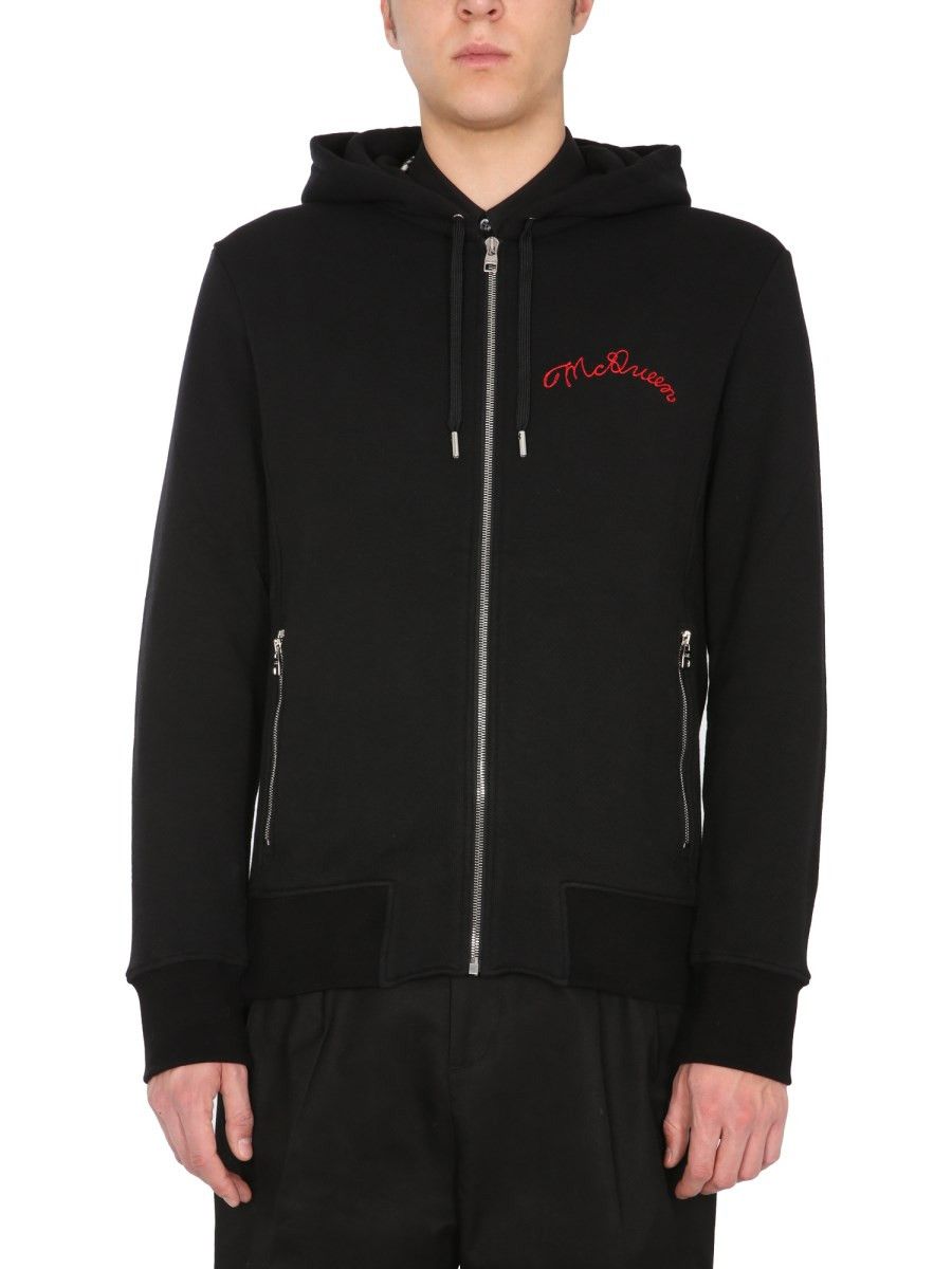 Alexander McQueen o1y1024 Hooded Sweatshirt In Black Size US S / EU 44-46 / 1 - 1 Thumbnail