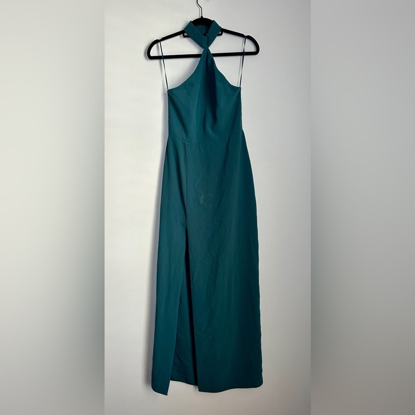 Amanda Uprichard Amanda Uprichard Sz Small Queen Green Crepe Maxi Gown Dress Size S / US 4 / IT 40 - 6 Thumbnail