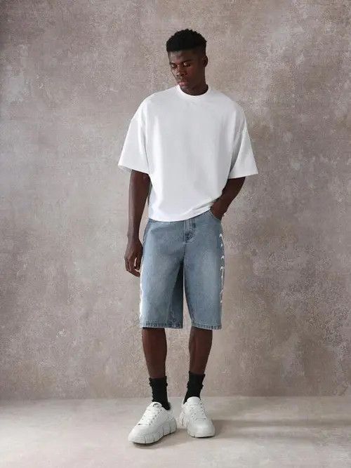 Japanese Brand VINTAGE denim jeans shorts jorts Y2K DRIP Size US 30 / EU 46 - 2 Thumbnail