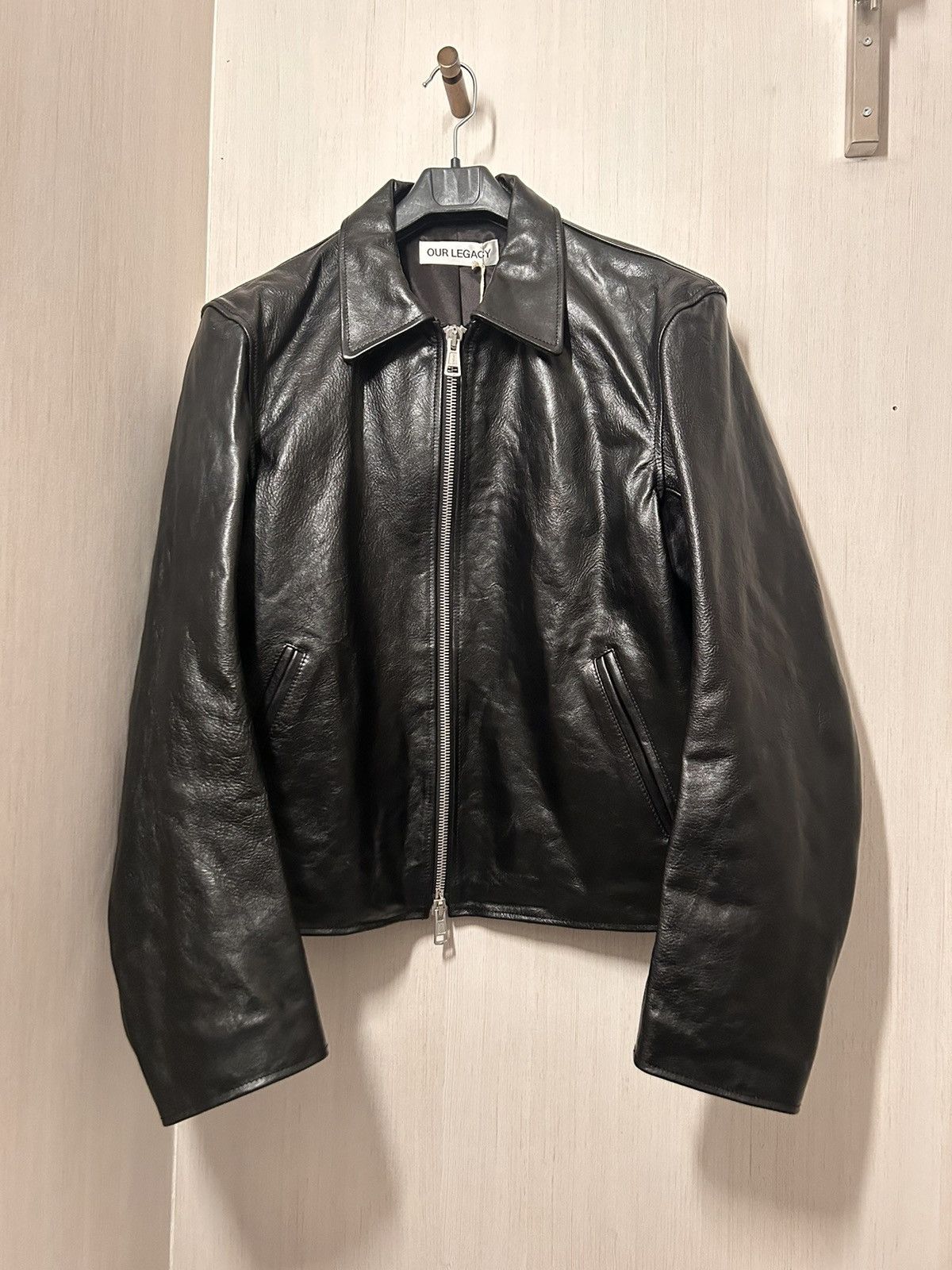 Our Legacy Our Legacy Leather Mini Jacket Black Grailed