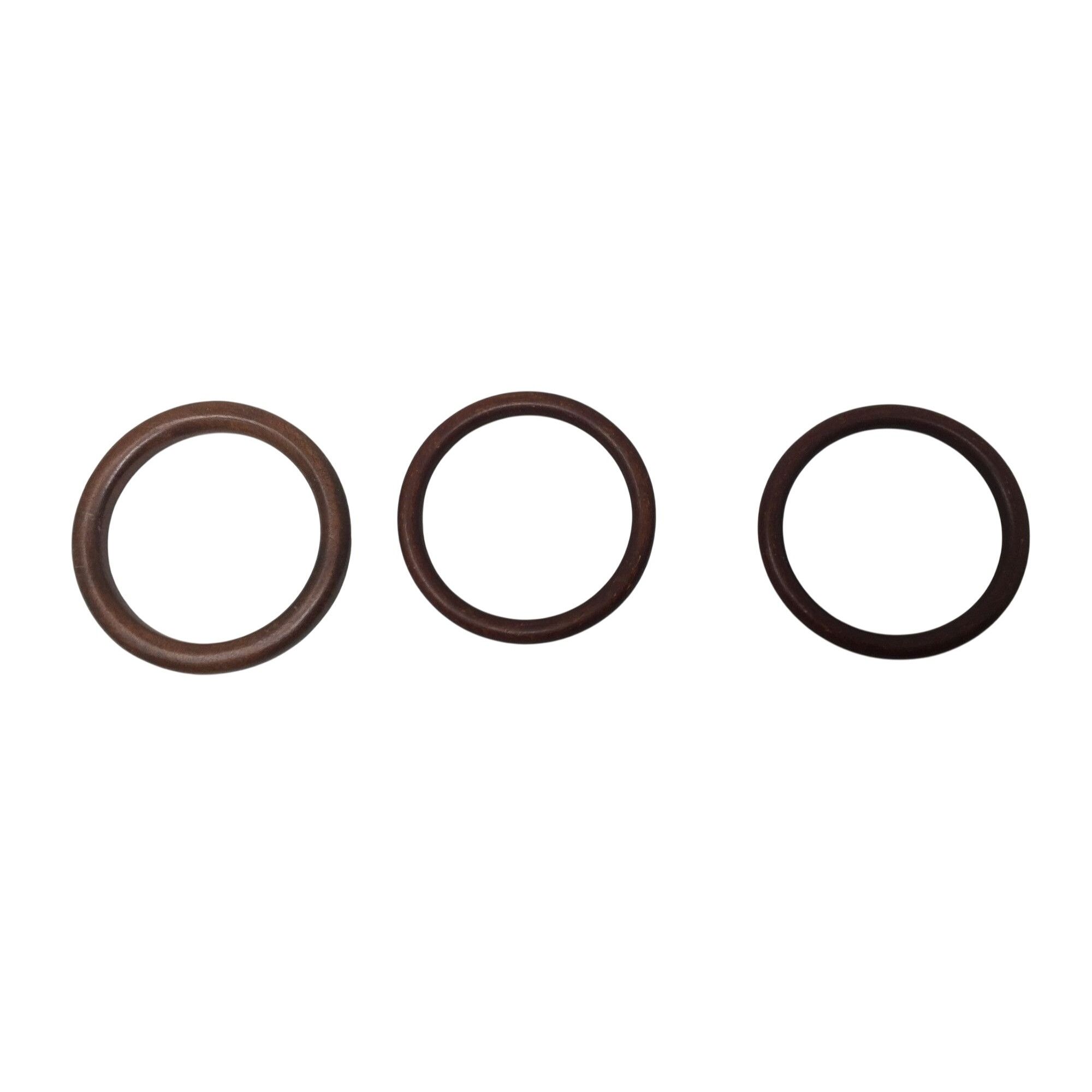 Other Set of 3 Women's Brown Wooden Bangle Bracelets (One Size) Size ONE SIZE - 3 Thumbnail