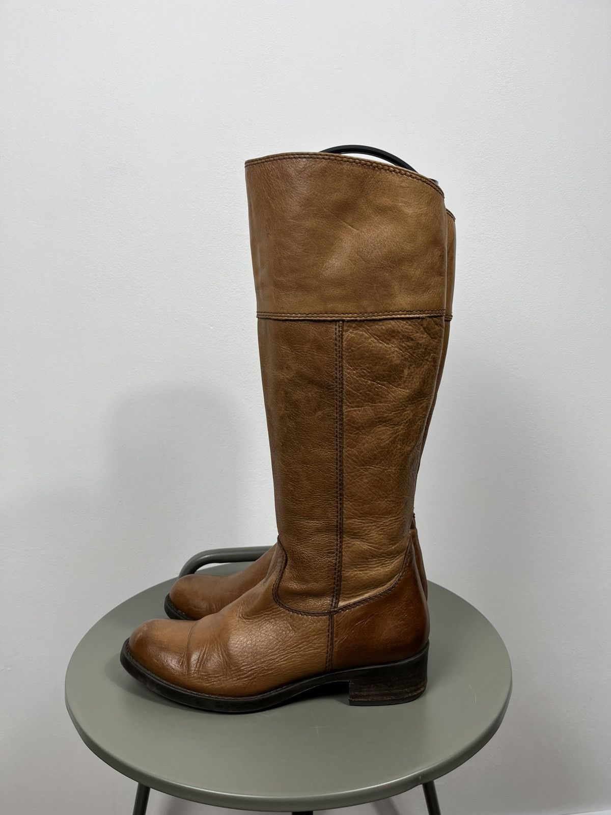 Other Western Leather Knee High Boots Brown EU 37 Size US 6 / IT 36 - 7 Thumbnail