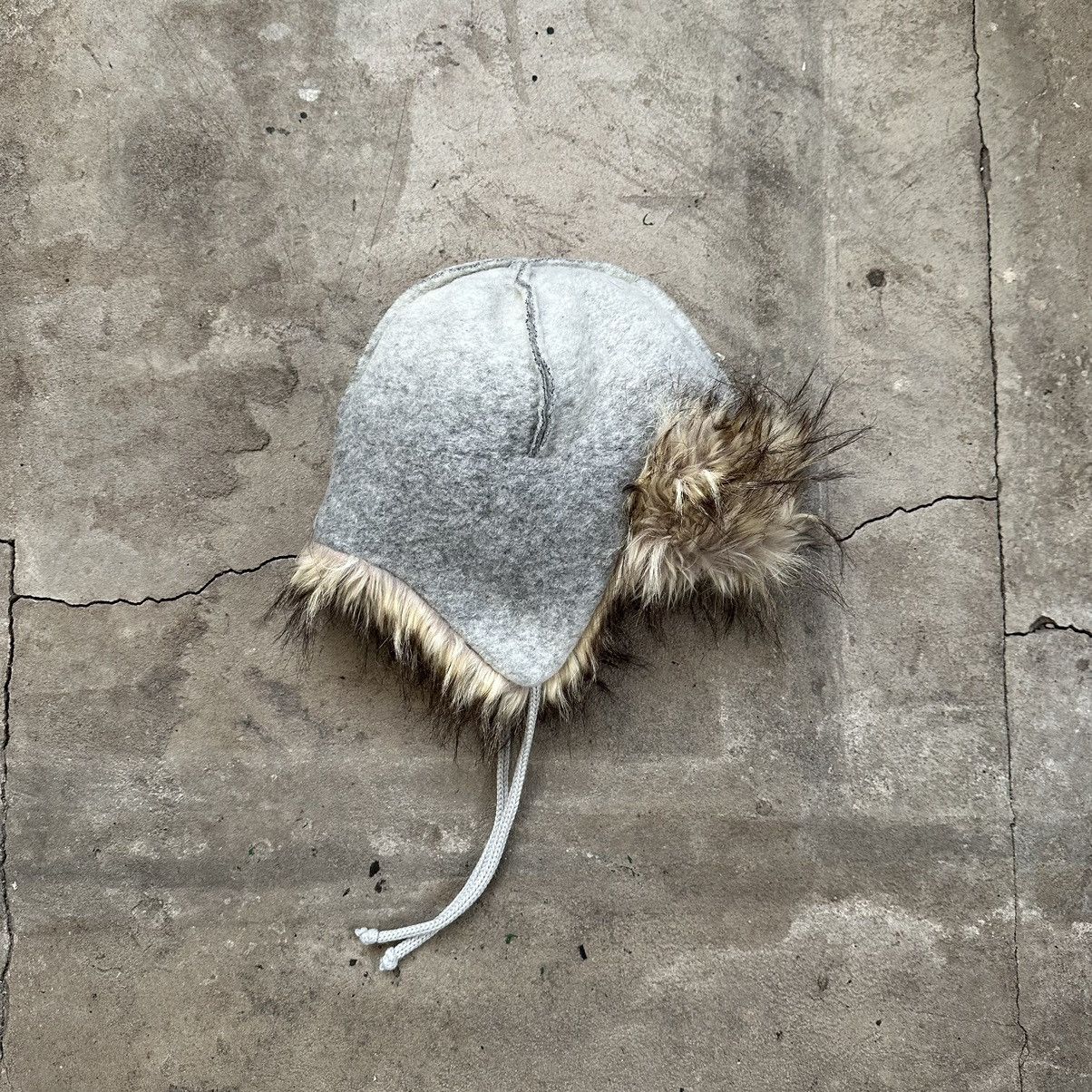 Japanese Brand × Vintage Y2K eisbar 2in1 Faux Fur Ushanka Fuzzy Warm Trapper Hat Size ONE SIZE - 8 Thumbnail