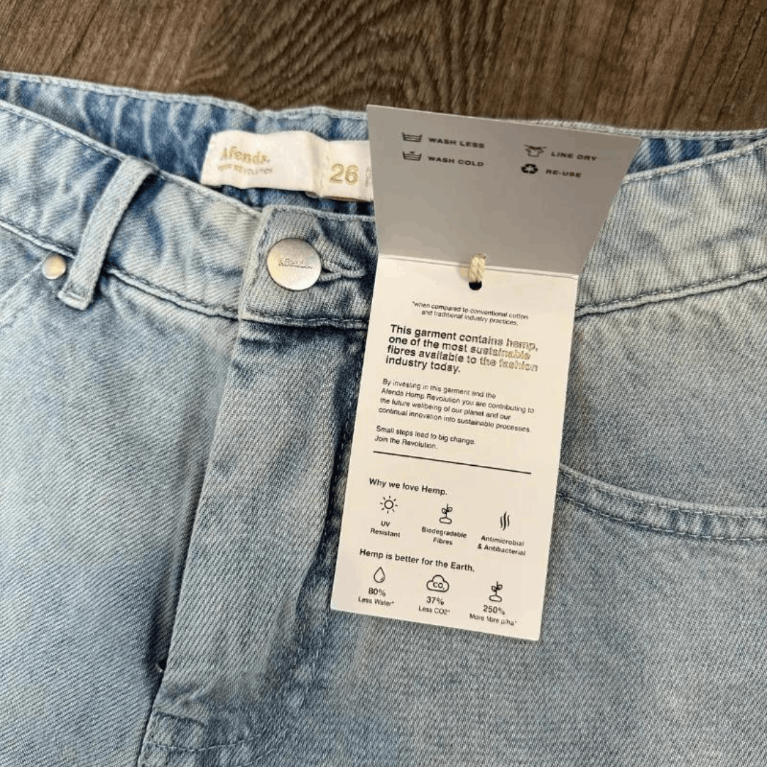 Afends Sample NWT Afends - Isabella - Hemp Denim Low Rise Shorts Size 26" / US 2 / IT 38 - 5 Thumbnail