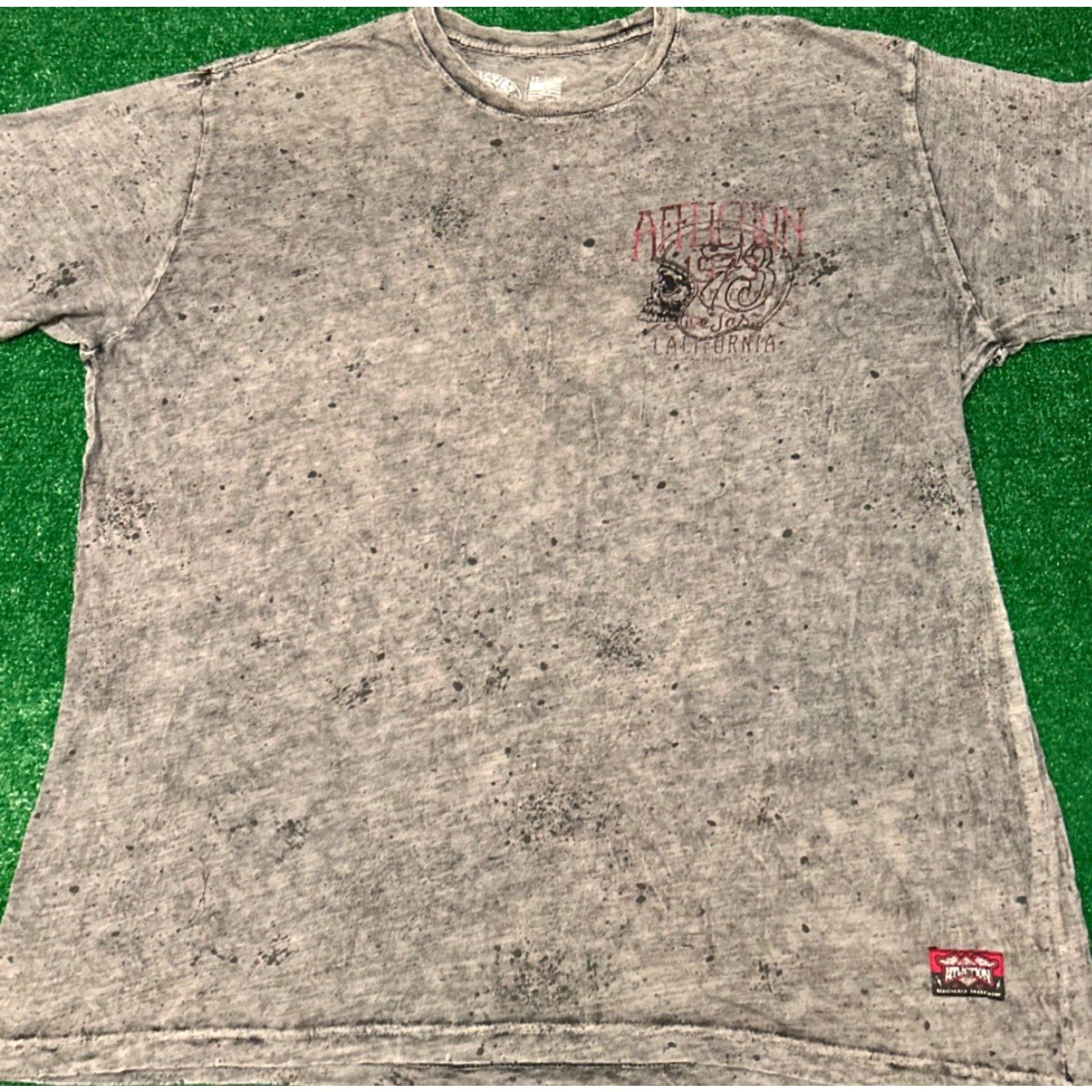 Affliction VINTAGE Affliction T-Shirt Mens 3XL Gray Biker Skull Grunge Y2K Punk American Customs Shirt Size US XXL / EU 58 / 5 - 2 Thumbnail