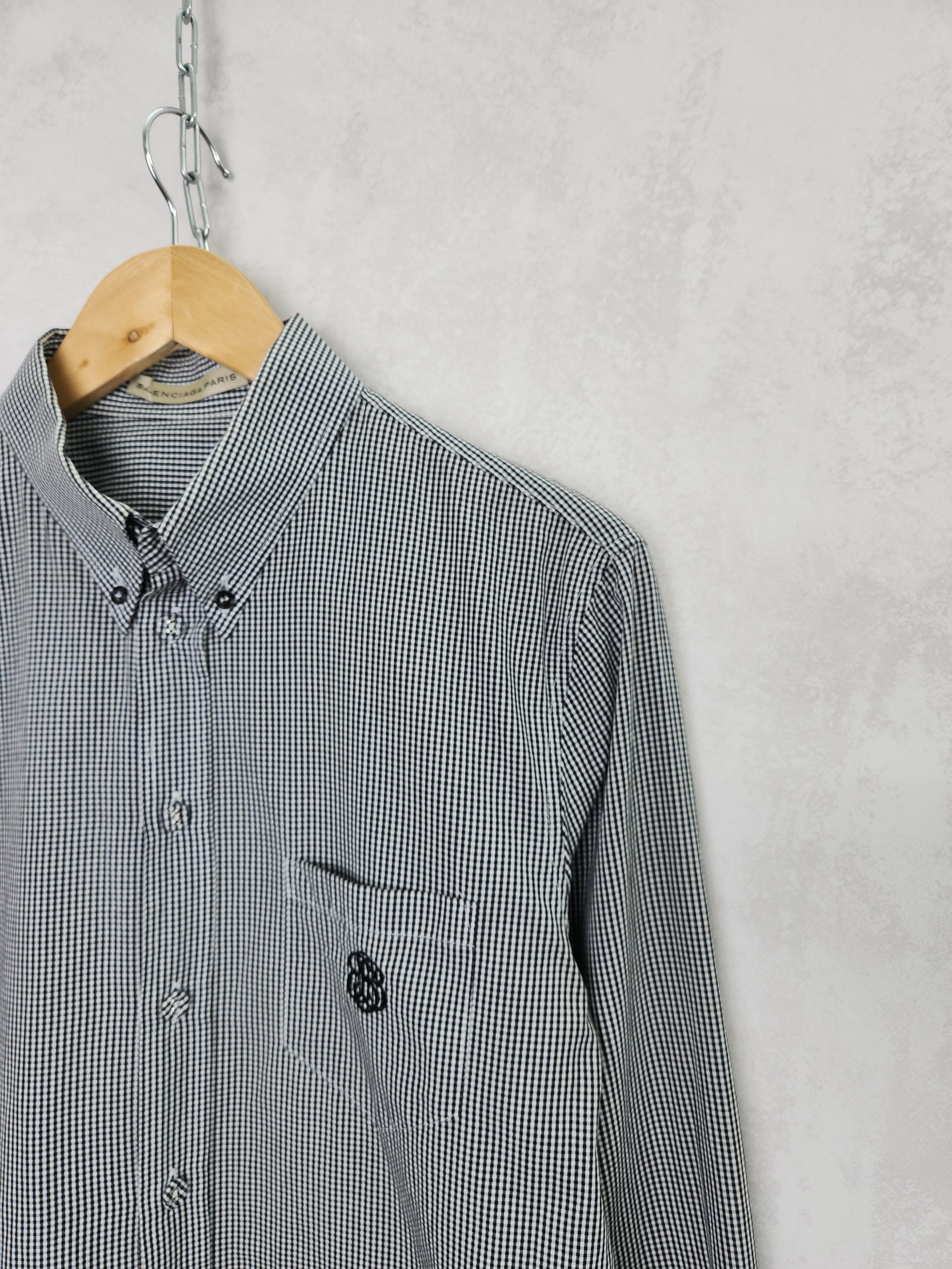 Balenciaga Balenciaga paris stripes button ups shirt pockets logo Size US L / EU 52-54 / 3 - 6 Thumbnail