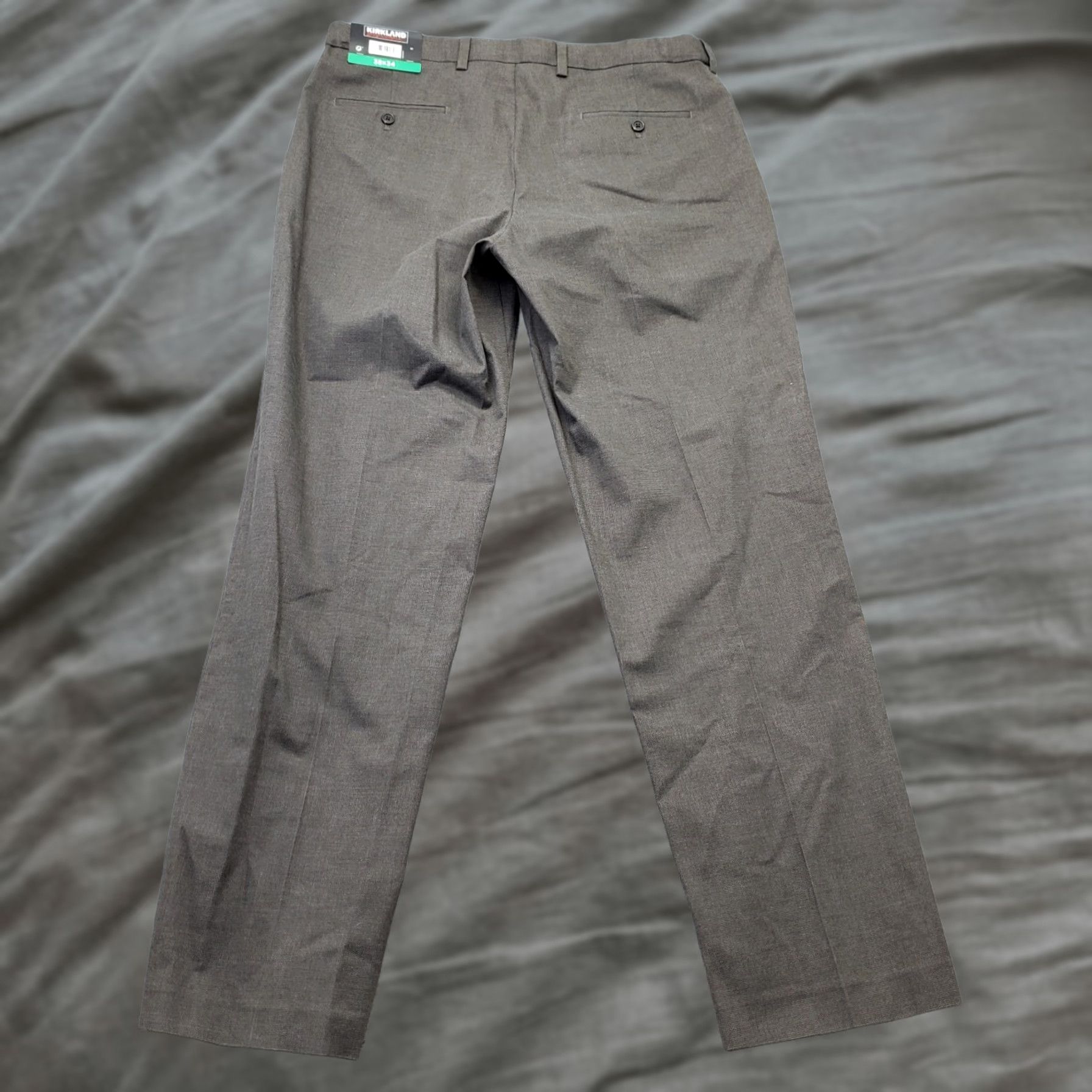 Vintage Kirkland Signature Dress Pants Mens 38x34 Brown Formal Oxford Non-Iron Comfort Shirt Mens Brown Dress Pants Regular 38 34.25 45" Size US 38 / EU 54 - 1 Thumbnail
