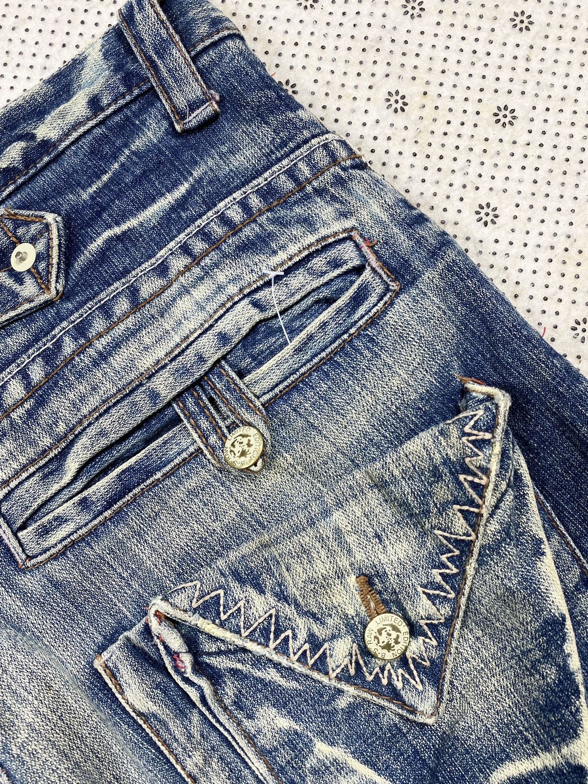 Other Extremely Patina Look Distressed Denim By B.S Raw Denim Size US 34 / EU 50 - 8 Thumbnail