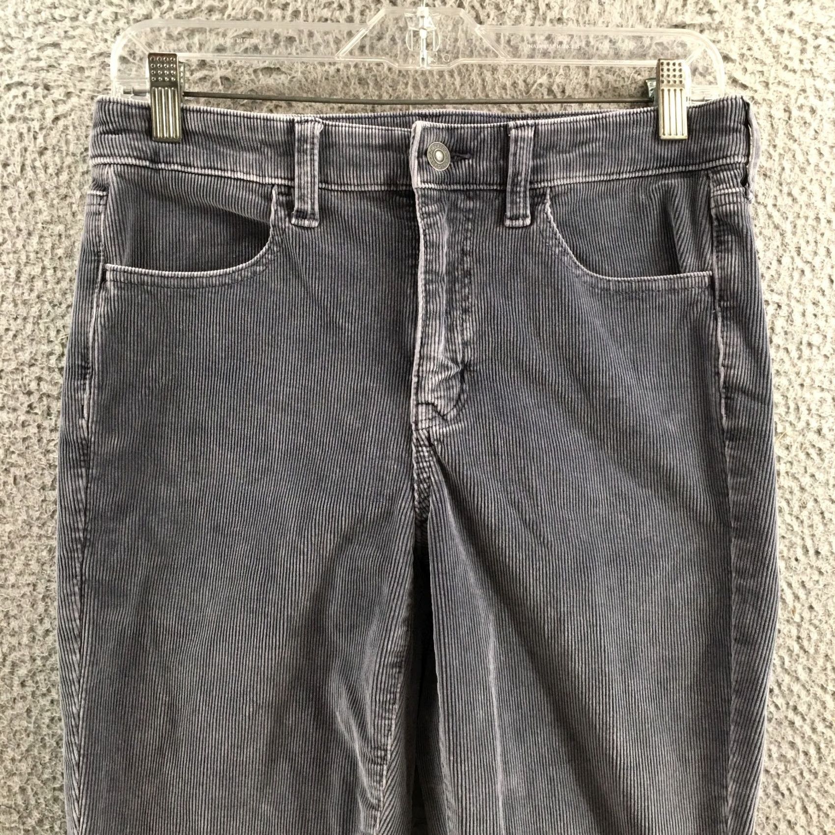 American Eagle Outfitters American Eagle Pants Womens 6 Regular Gray Corduroy Slim Leg Stretch Mid Rise Size 28" / US 6 / IT 42 - 2 Thumbnail