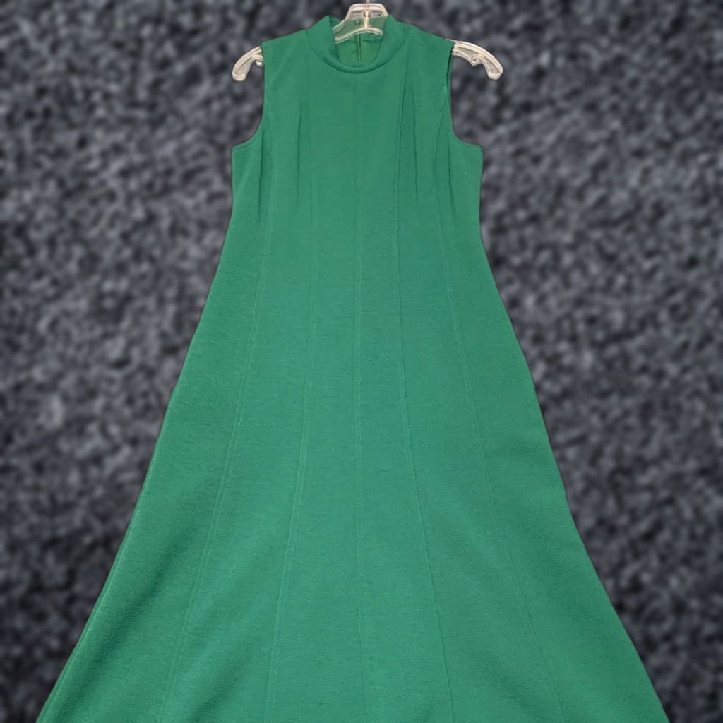 MAGGY LONDON Maggy London Dress Womens A-Line Emerald Green Back Zip Party 4 Sleeveless Mock Neck Polymer Polyester Casual, Cocktail, Party/Cocktail Size S / US 4 / IT 40 - 1 Thumbnail