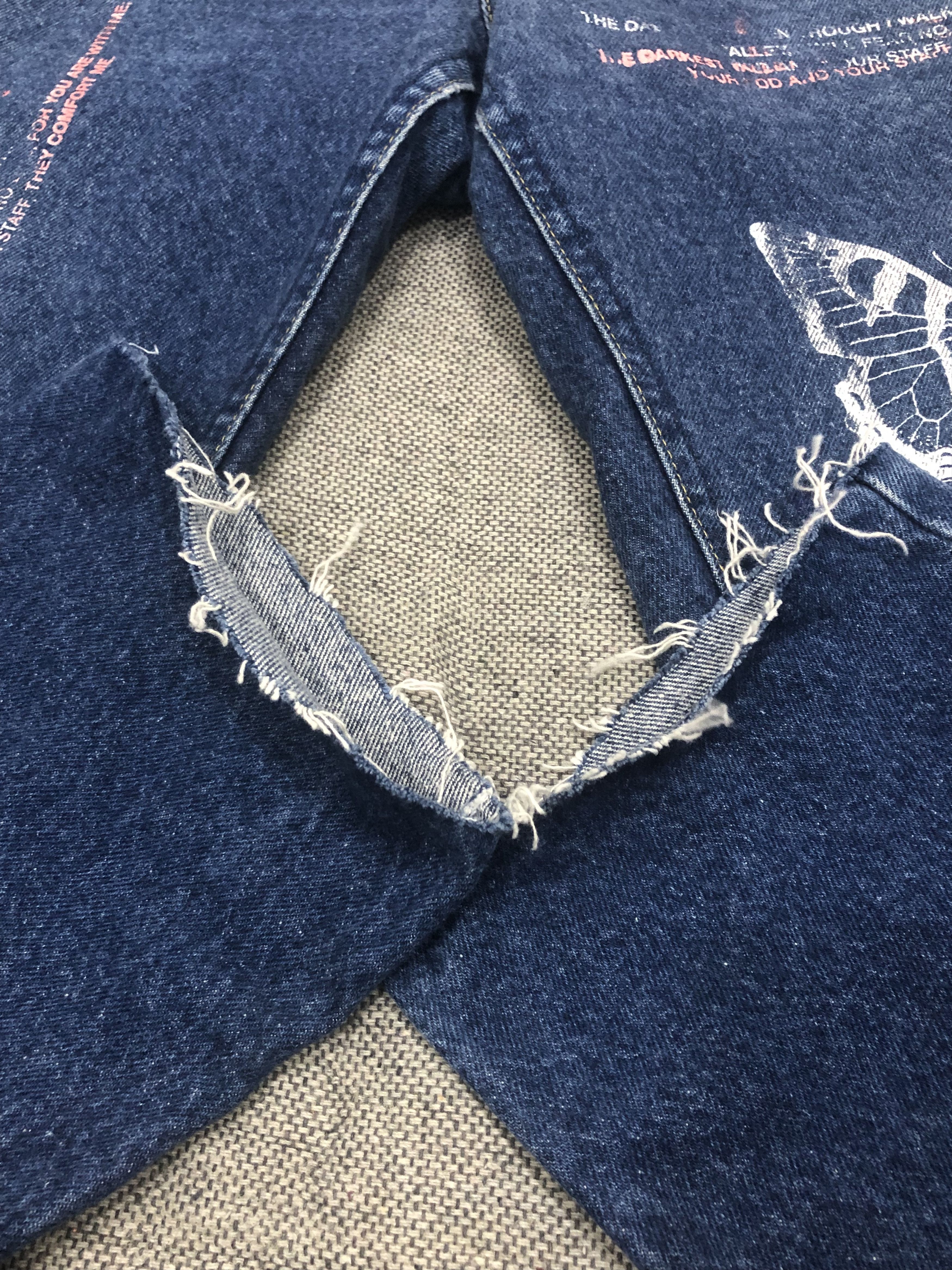 Lee Vintage Lee Denim Jeans Butterfly Custom Distressed USA Size US 33 - 5 Thumbnail
