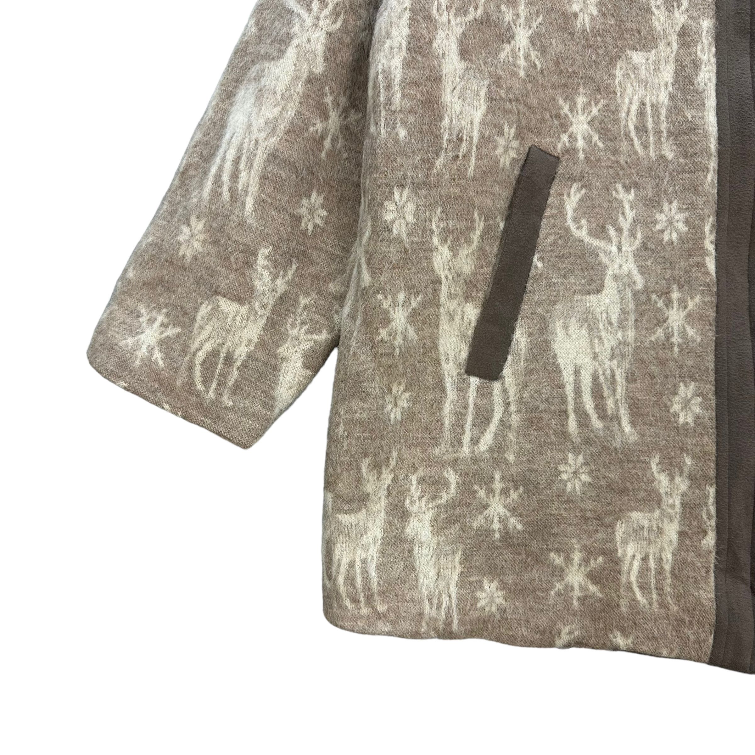 Japanese Brand ALPACA WOOL PRINTED DEER FLEECE JACKET #8475-011 Size US M / EU 48-50 / 2 - 4 Thumbnail