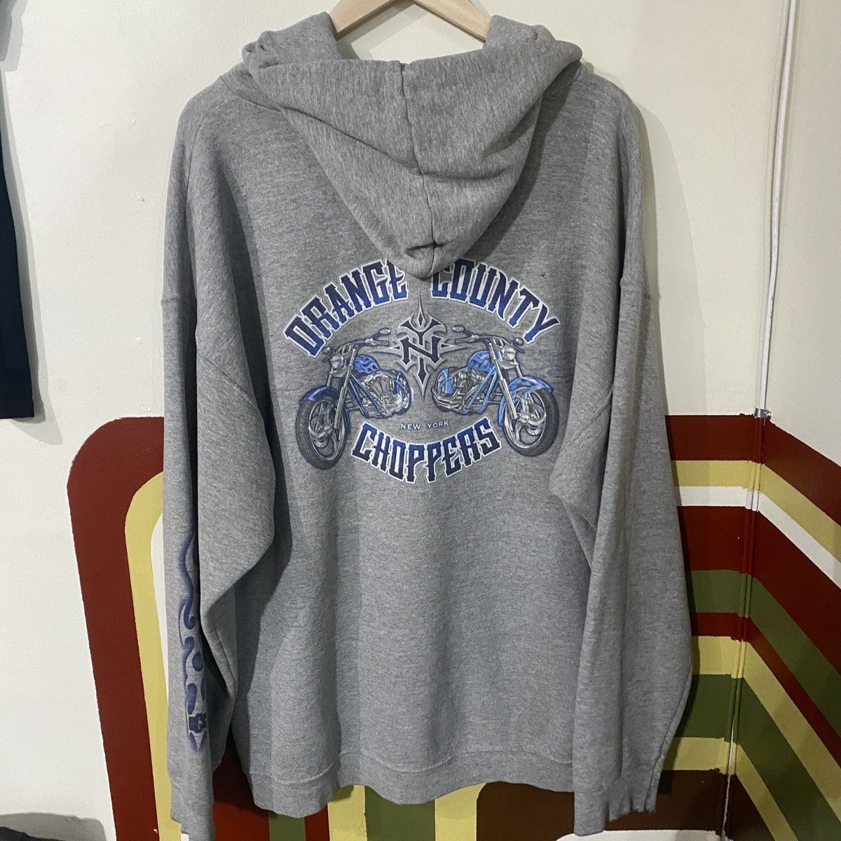 West Coast Choppers Vintage 2000s Y2K Orange County Choppers NY Hoodie Size US XL / EU 56 / 4 - 2 Thumbnail