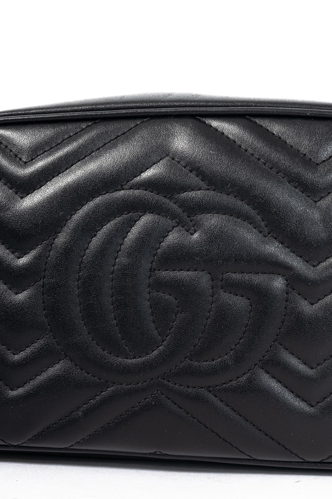 Gucci Gucci GG Marmont Small Black Matelassé Shoulder Bag Size ONE SIZE - 8 Thumbnail