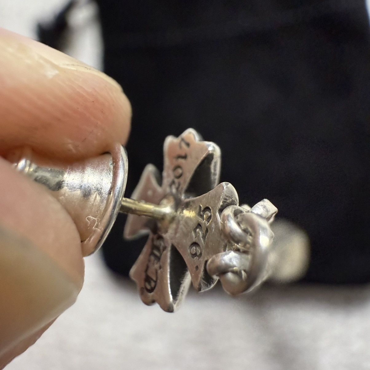 Chrome Hearts Chrome Hearts Cross with Dices Earring Size ONE SIZE - 6 Thumbnail