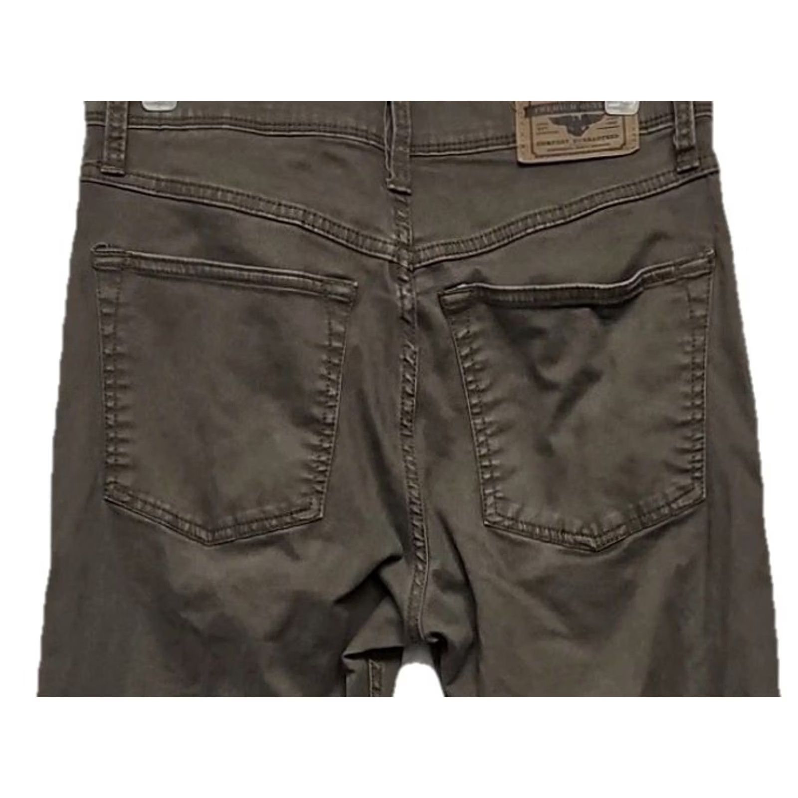 Wrangler Wrangler Jeans Straight Regular Men 28X28 Olive Brown Stretch Denim Cotton Mid Rise Black? Size US 28 / EU 44 - 4 Thumbnail