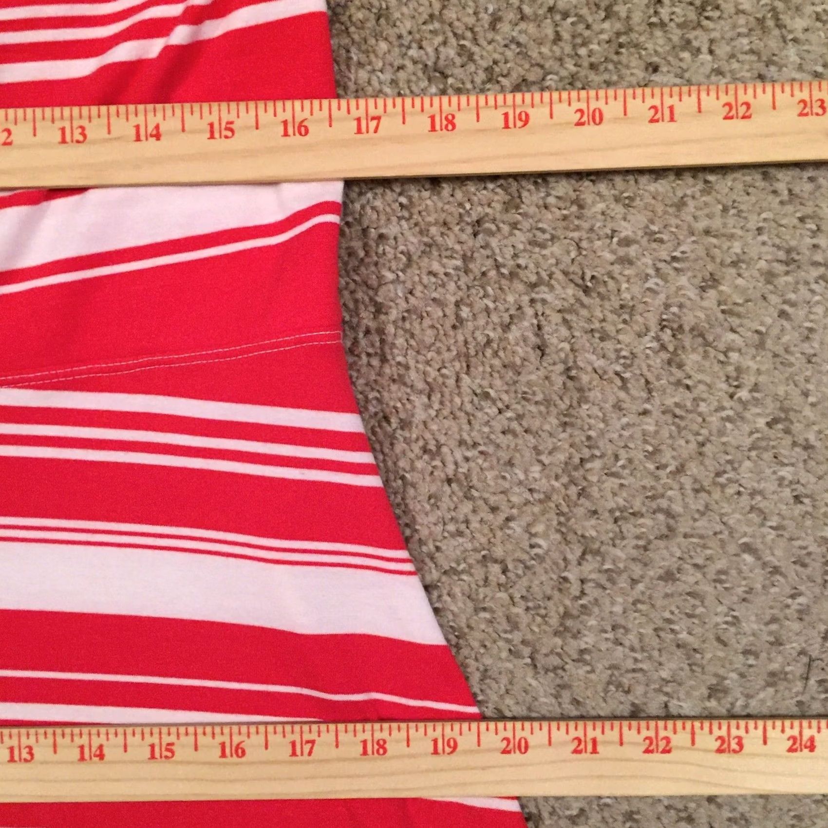Old Navy Old Navy Red Striped Knee Length Pull On Large Skirt Size 36" / US 14 / IT 50 - 3 Thumbnail