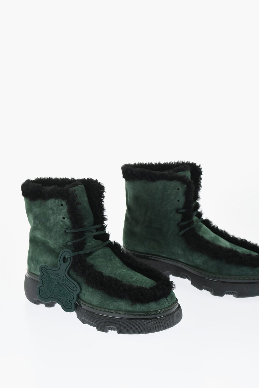 Burberry og1mm0325 Suede Chugga Ankle Boots in Green Size US 9.5 / EU 42-43 - 2 Thumbnail