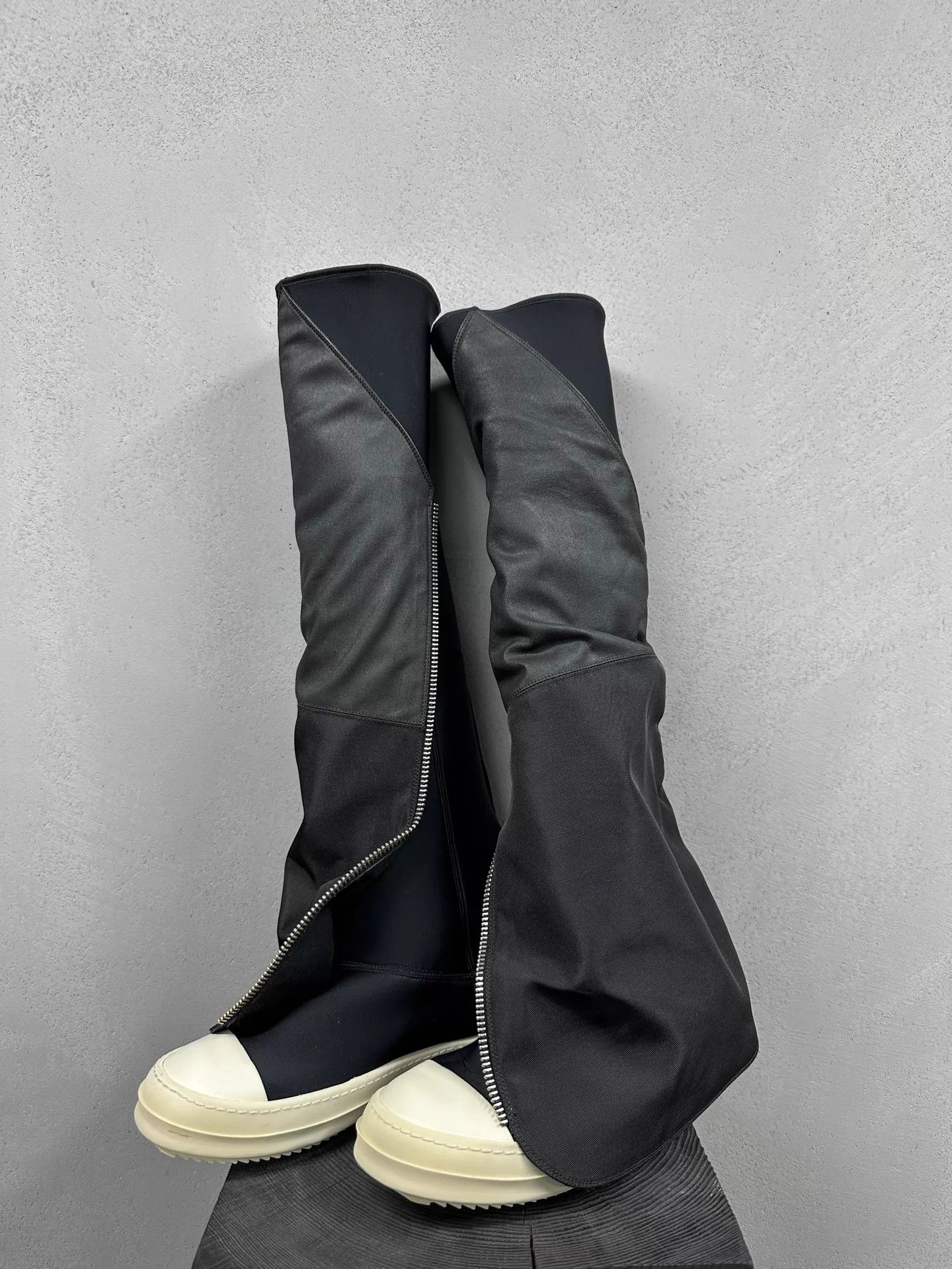 Rick Owens Rick Owens Drkshdw Waxed Fetish Draped Boots 41.5 (Non-23ss) Size US 8.5 / EU 41-42 - 1 Thumbnail