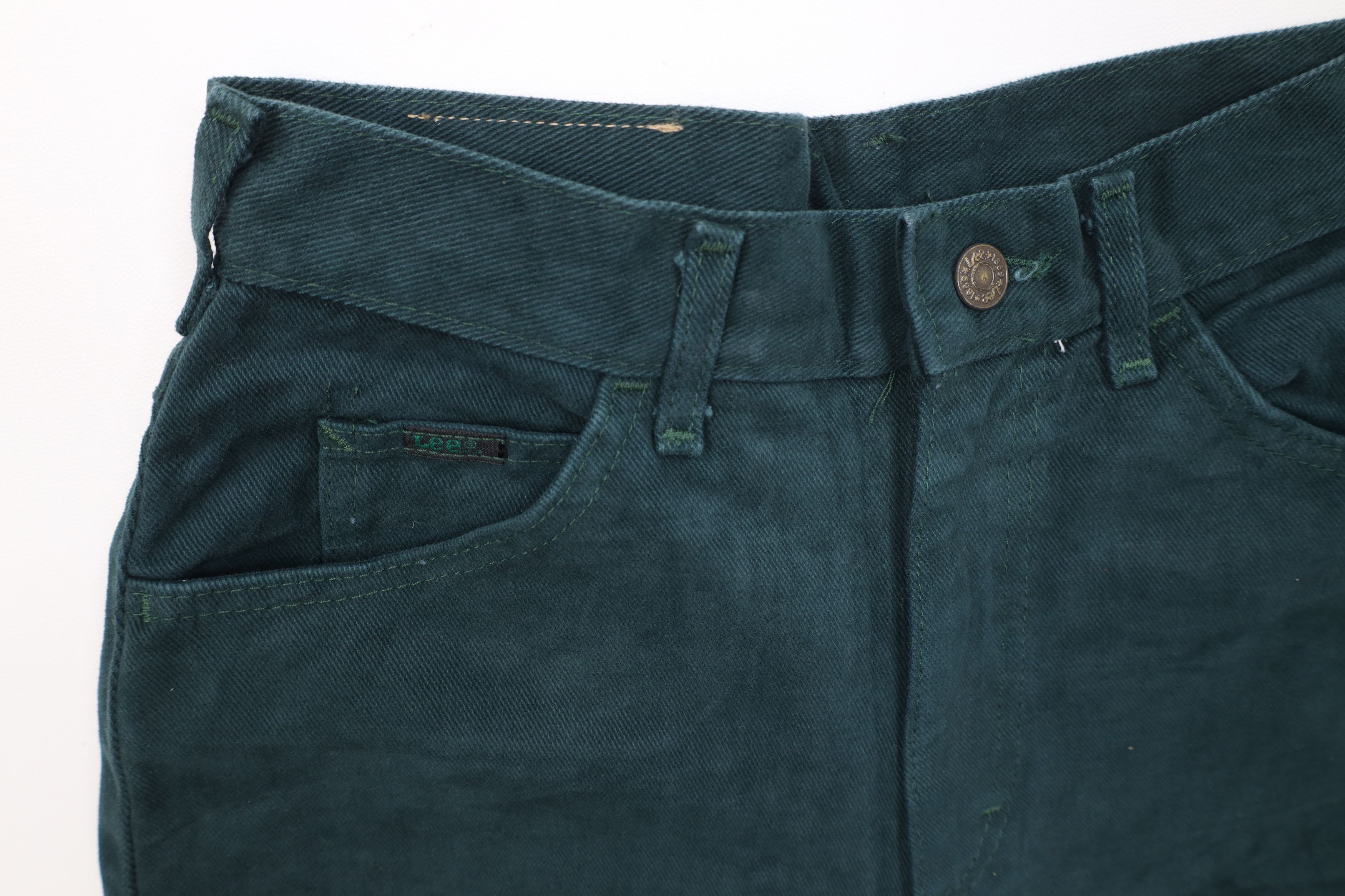 Lee Deadstock Vintage 90s Lee Tapered Leg Denim Jeans Green USA Size 30" / US 8 / IT 44 - 6 Thumbnail