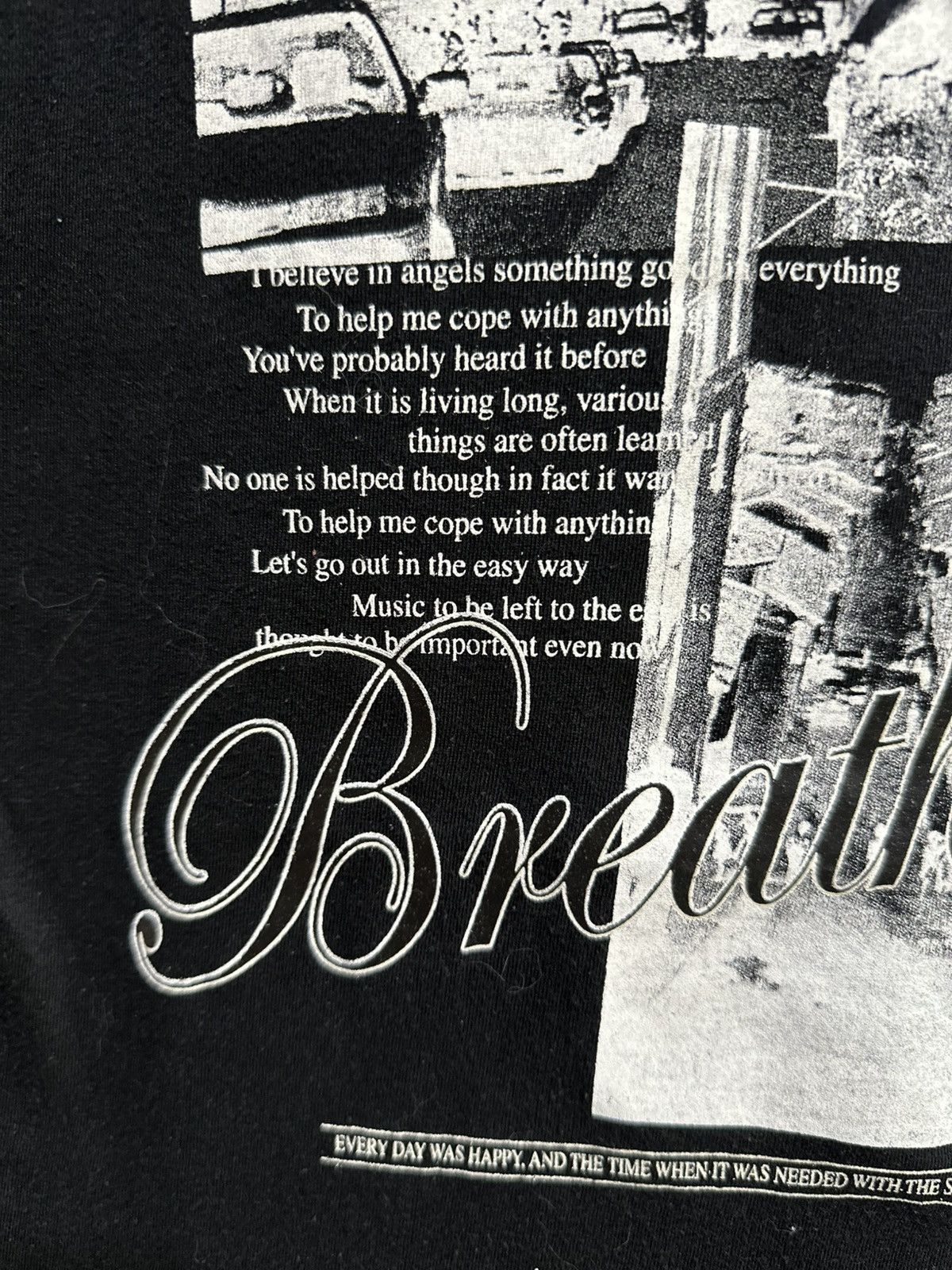 Vintage × semanticdesign Vintage Semantics Design Breathe Faded Punk Tee Size L / US 10 / IT 46 - 3 Thumbnail