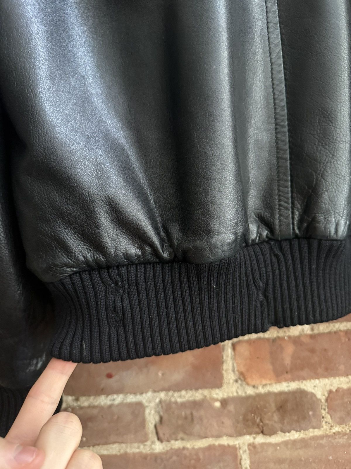 Prada Prada Vintage Leather Jacket Size 50 Size US L / EU 52-54 / 3 - 8 Thumbnail