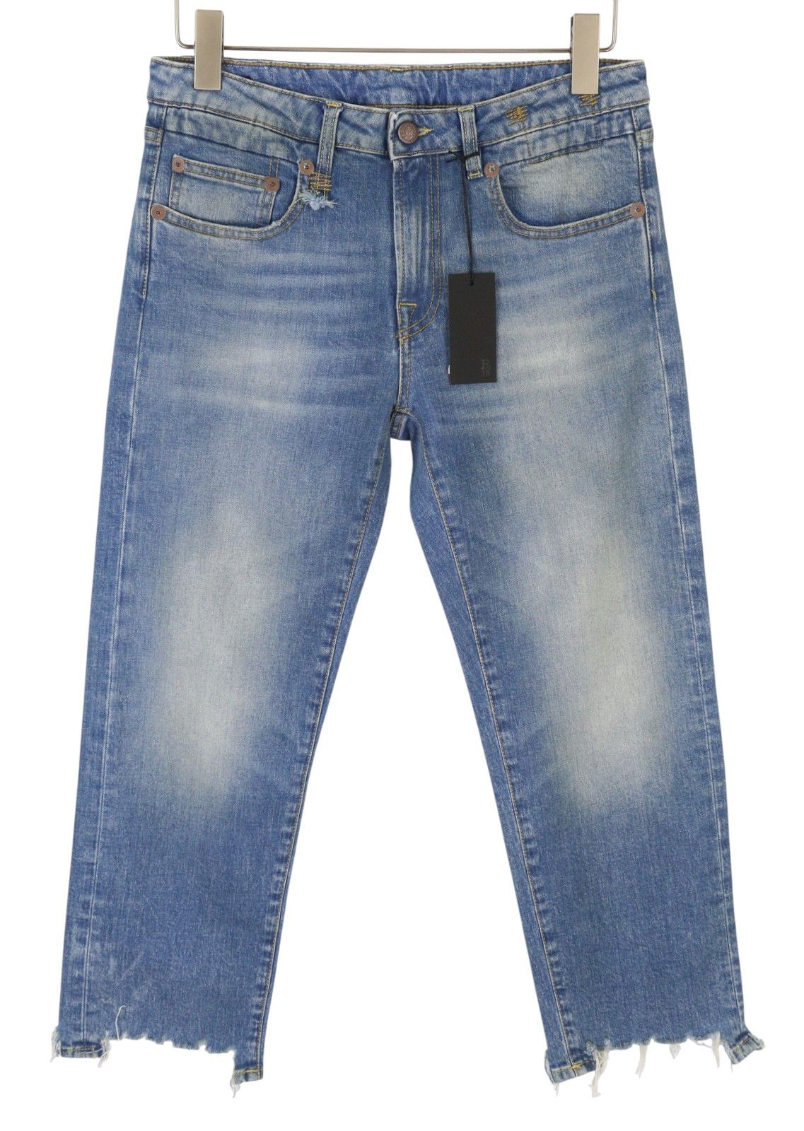 R13 BOY STRAIGHT W RIPS 29 Jasper Stretch Low Rise Faded 87166 Size 29" - 3 Thumbnail