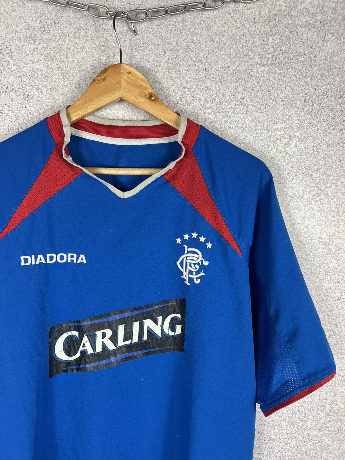 Diadora Vintage Glasgow Rangers 2003/04 Diadora Soccer Jersey Shirt Size US XL / EU 56 / 4 - 2 Thumbnail