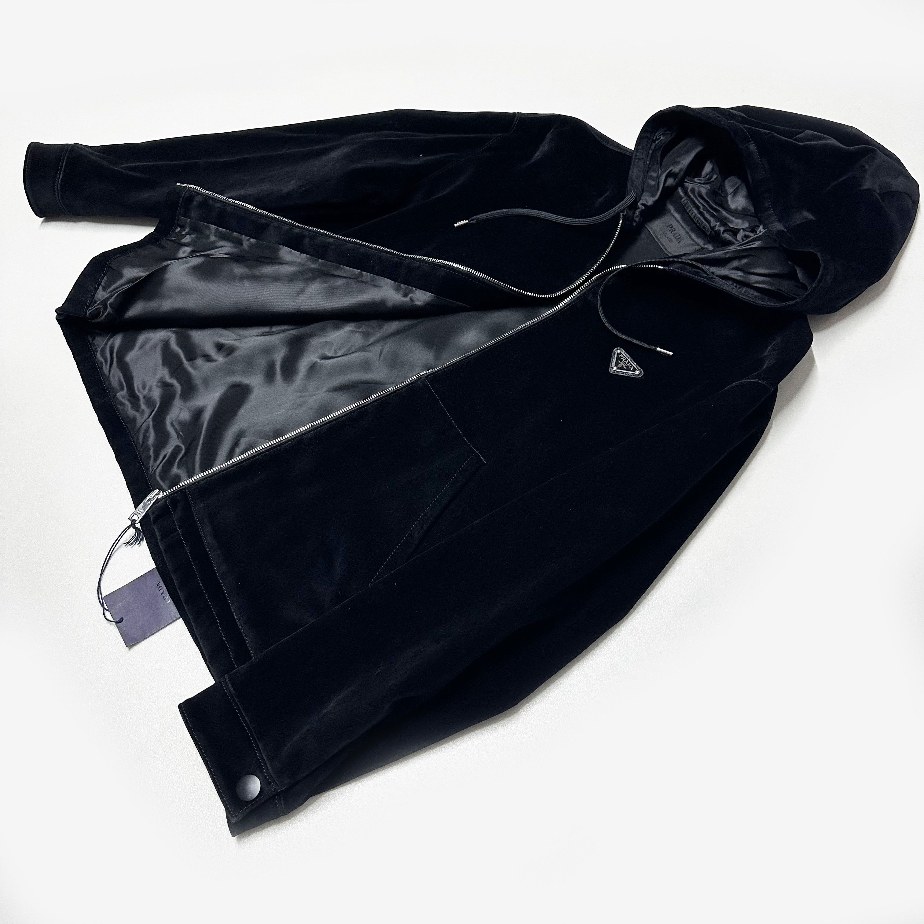 Prada Prada mens size Medium M velvet frank ocean jacket black Size US M / EU 48-50 / 2 - 5 Thumbnail