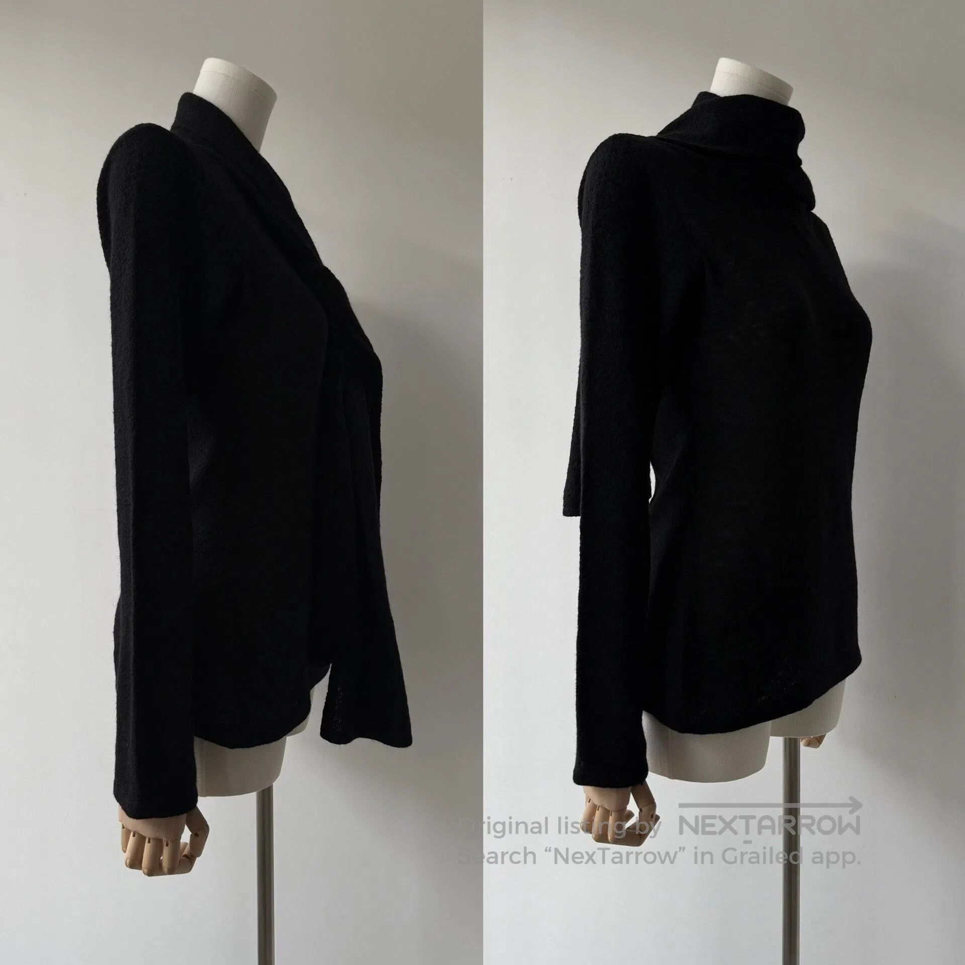 Yohji Yamamoto Yohji Yamamoto Noir Wool Top with Draped Collar. Size M / US 6-8 / IT 42-44 - 6 Thumbnail