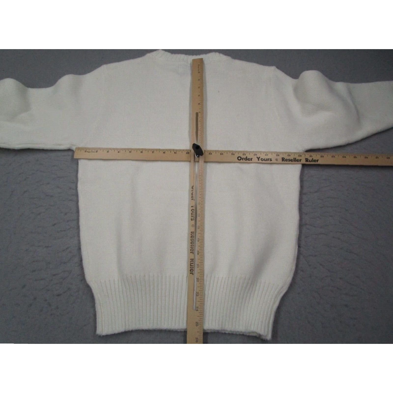 Vintage VINTAGE East-Tenn Sweater Mens 38 White Crew Neck Pullover Varsity School Retro Shirt Men XS? Size US M / EU 48-50 / 2 - 5 Thumbnail