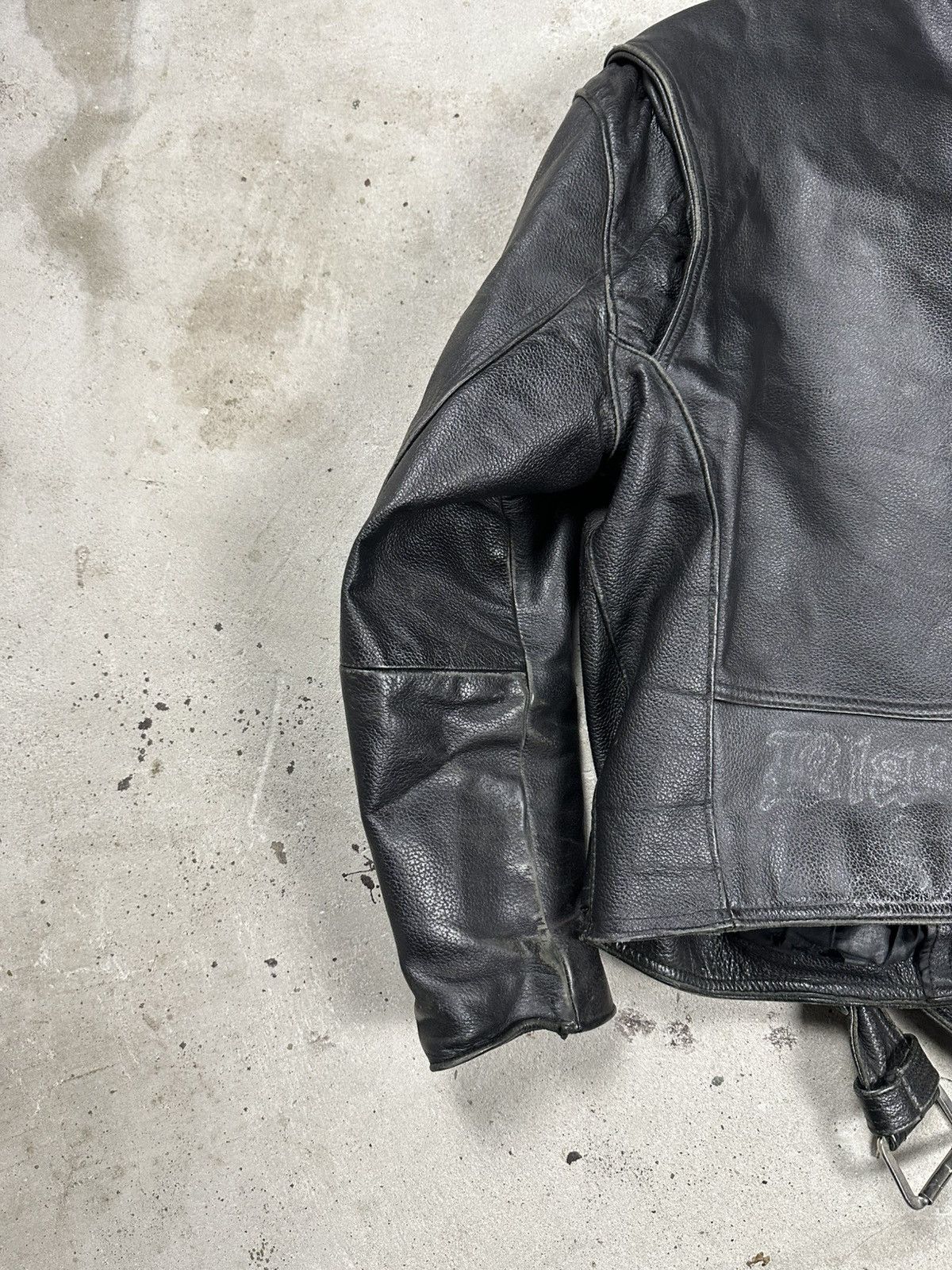 Genuine Leather × Vintage Vintage Y2K Ramones Black Moto Biker Leather Jacket Heavy Size US L / EU 52-54 / 3 - 14 Thumbnail