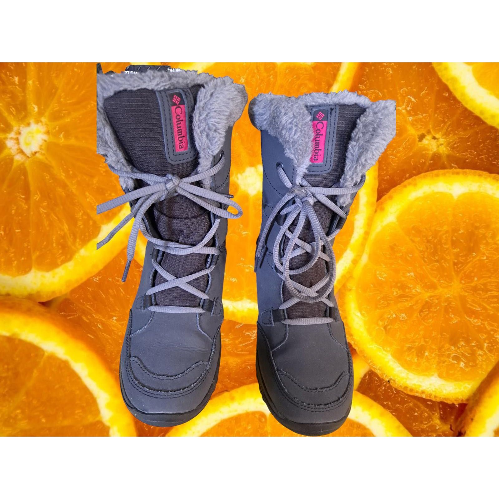 Columbia Columbia Gray and Pink Lace Up Winter Boots Size 5 Size US 5 / IT 35 - 2 Thumbnail