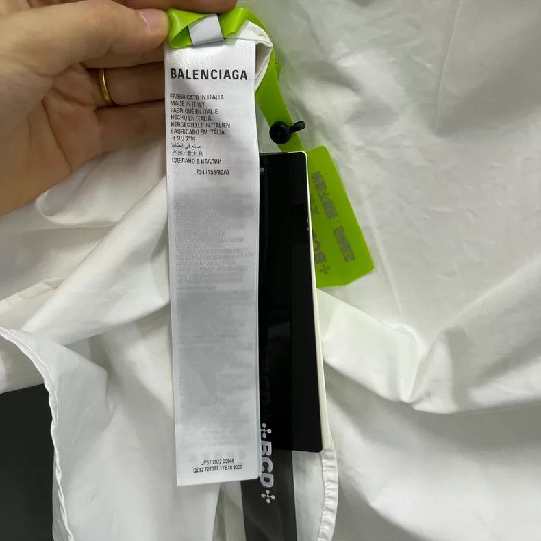Balenciaga Balenciaga size 34 White Logo Letter Embroidered Short Sle Size XS / US 0-2 / IT 36-38 - 4 Thumbnail