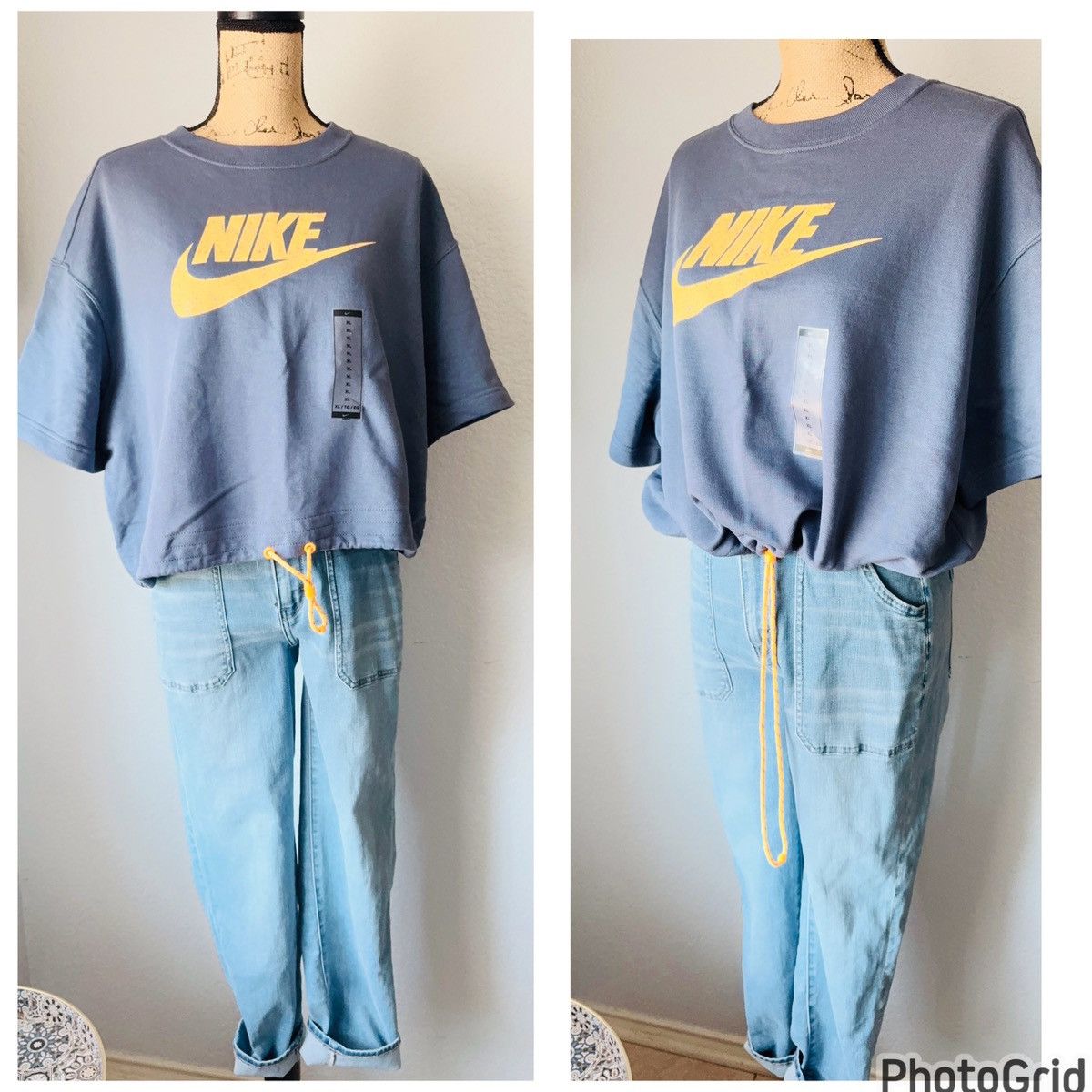 Nike Adjustable Cropped Sweatshirt Size XL / US 12-14 / IT 48-50 - 3 Thumbnail