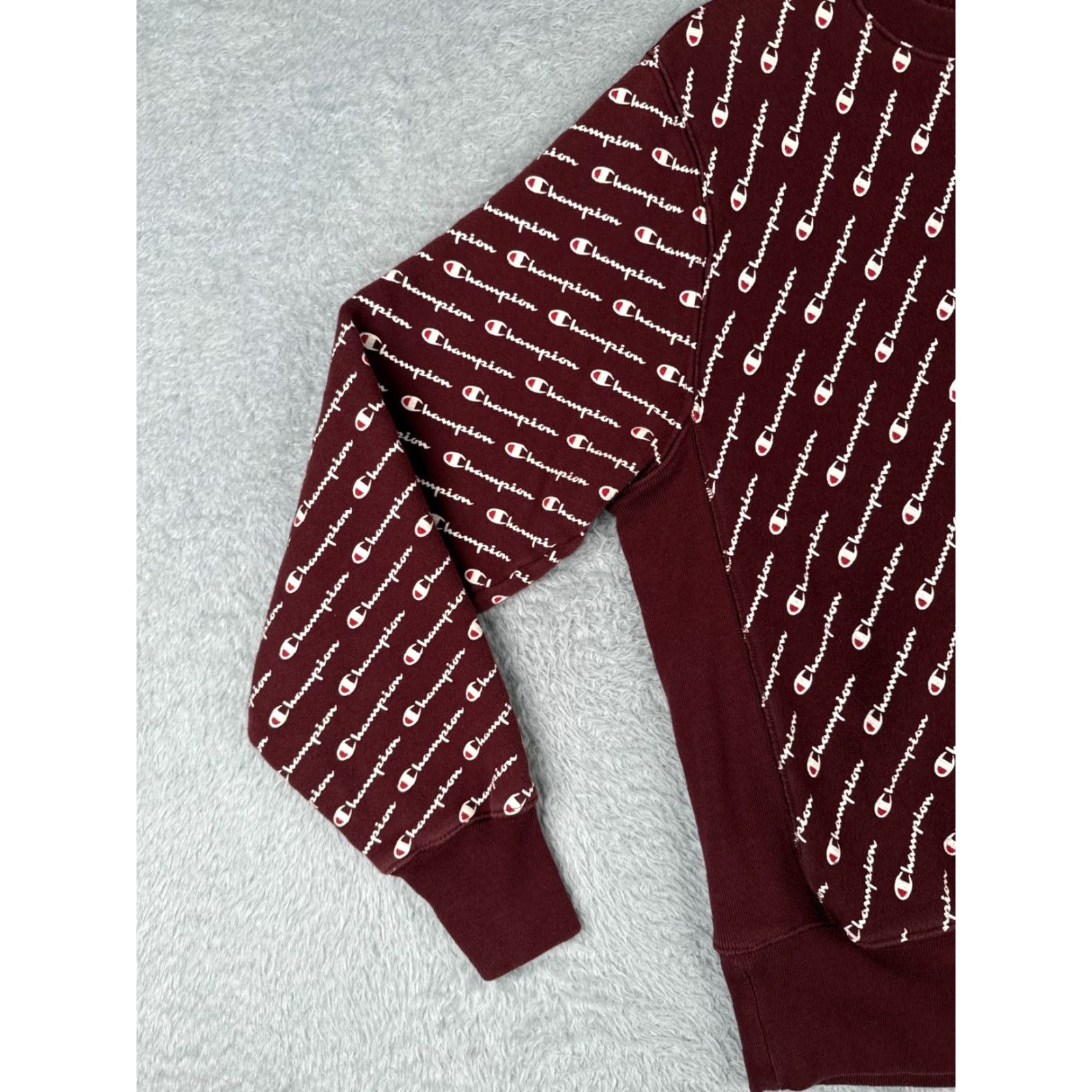 Champion Champion Sweater Bergundy Adult Medium Reverse Weave All Over Print Crew Neck Size US M / EU 48-50 / 2 - 3 Thumbnail